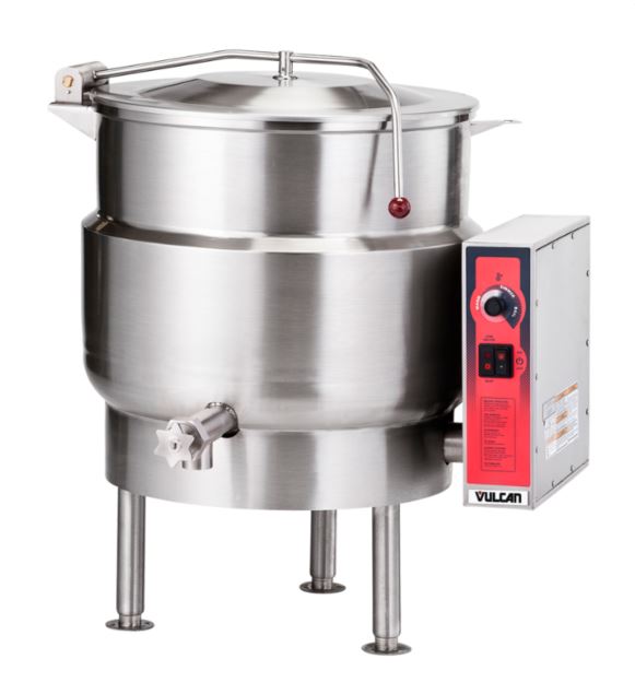 Vulcan 60 Gallon Commercial Tilting Steam Kettle - Natural Gas Powered with 2/3 Steam Jacket - Perfect for Restaurants, Catering & Large Batch Cooking