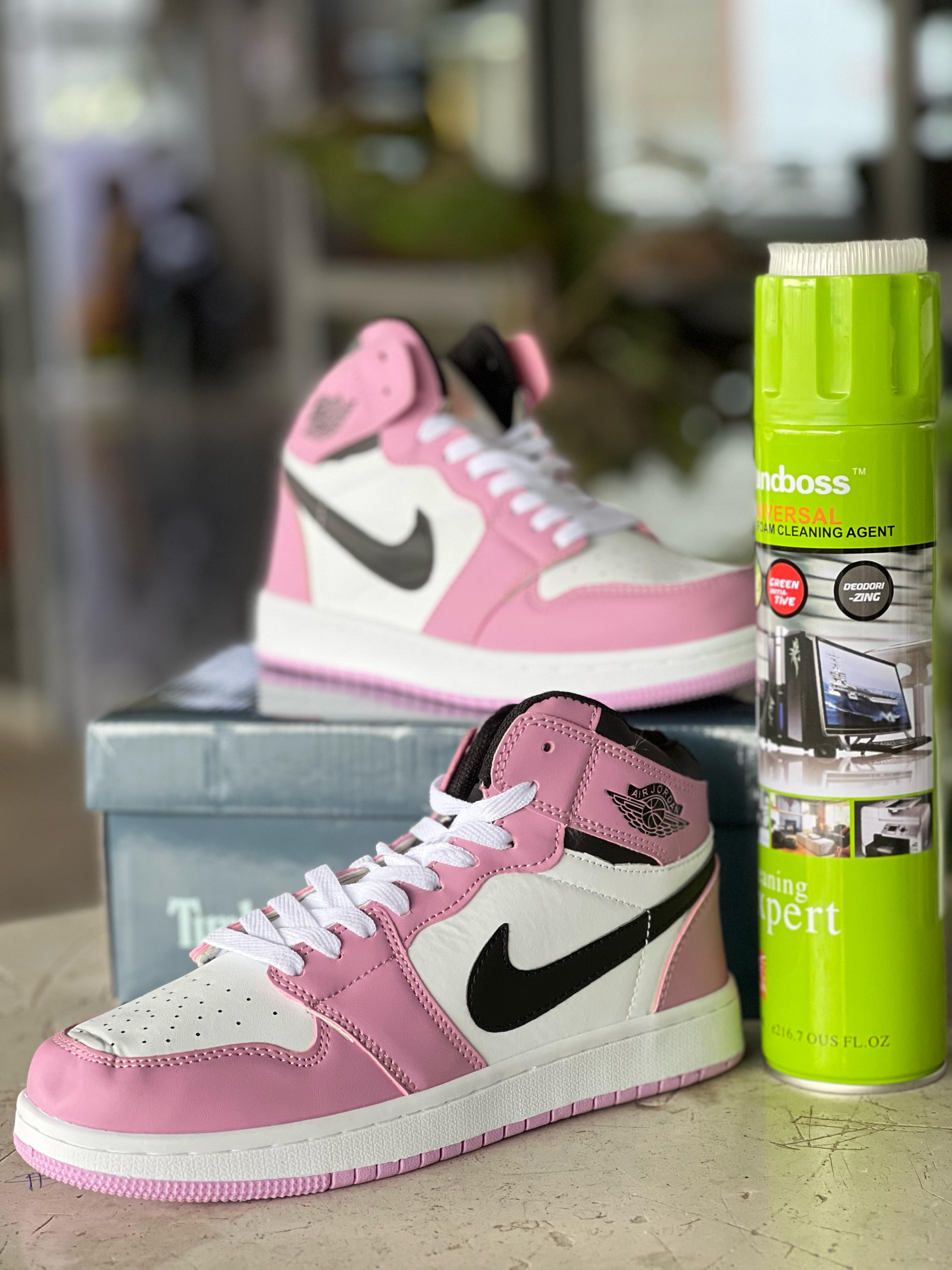 Nike Air Jordan 1 Retro High OG Pink White Sneakers - Women's/Men's Basketball Shoes for Casual Wear & Street Fashion