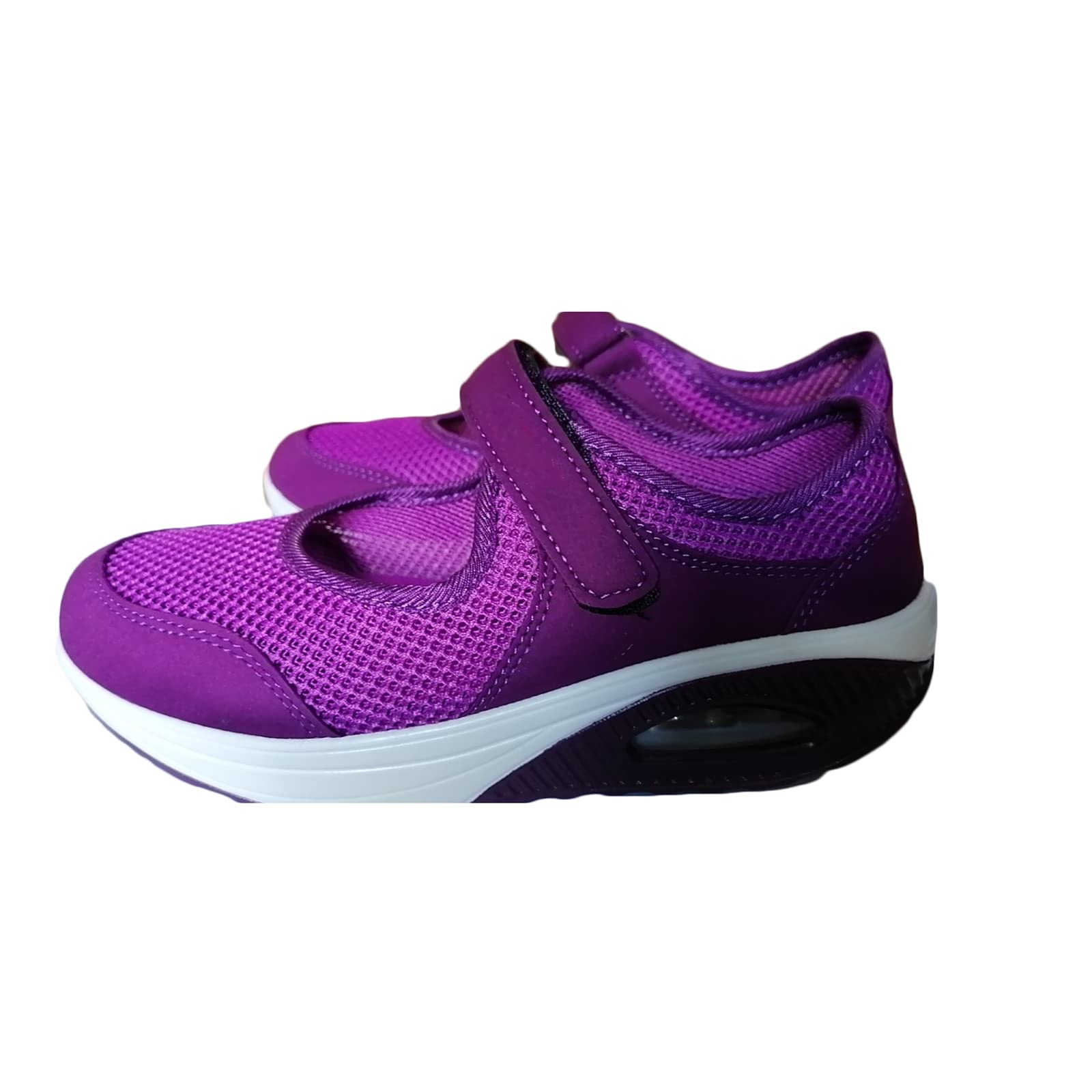 **Breathable Slip-On Orthopedic Women's Diabetic Walking Shoes - Comfortable Work Shoes for Nurses with Adjustable Wedge Heel - Lightweight Sneakers for All-Day Wear (Purple, Size 39) - Perfect for Nursing, Walking & Standing Long Hours**