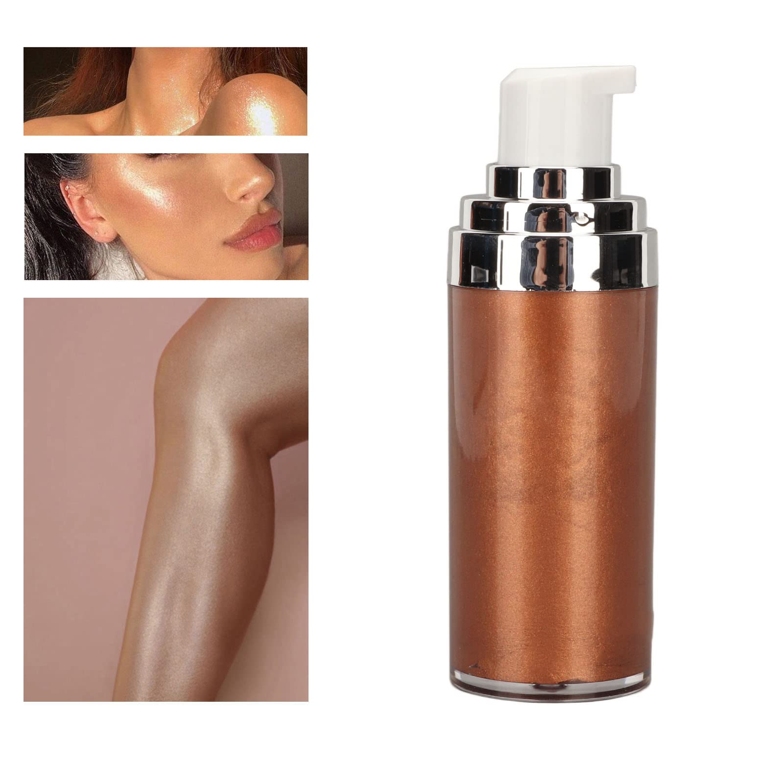 20ml Skin Firming & Wrinkle Filling Body Glitter Cream - Golden Brown (#04) | Transfer-Resistant, No Staining Formula | Portable Design for Full Body Makeup | Perfect for Parties, Weddings & Special Occasions