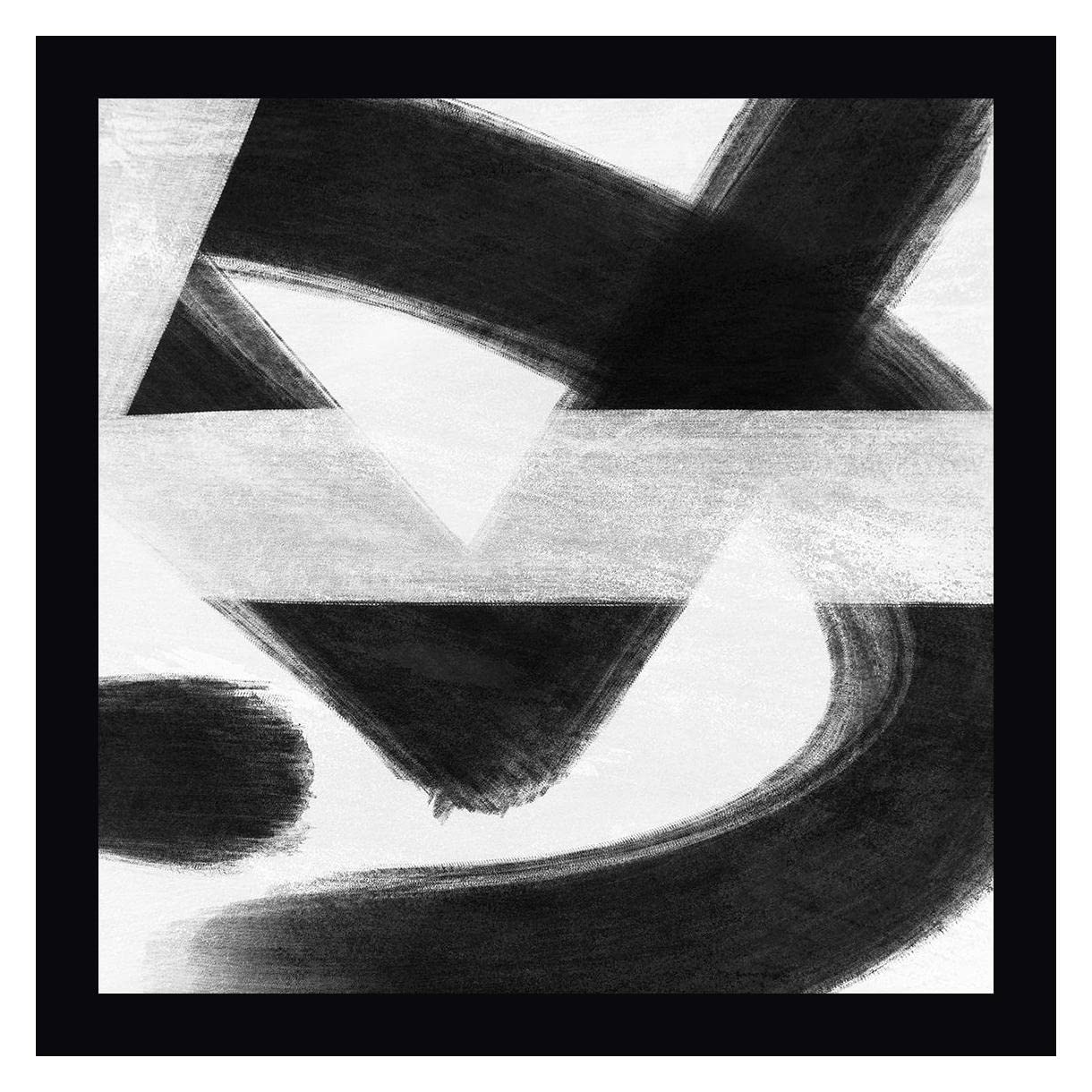 Abstract Statements 7 by Marcus Prime - 36x36 Inch Framed Canvas Wall Art Print with Black Frame - Ready to Hang - Perfect for Living Room, Bedroom & Office Decor