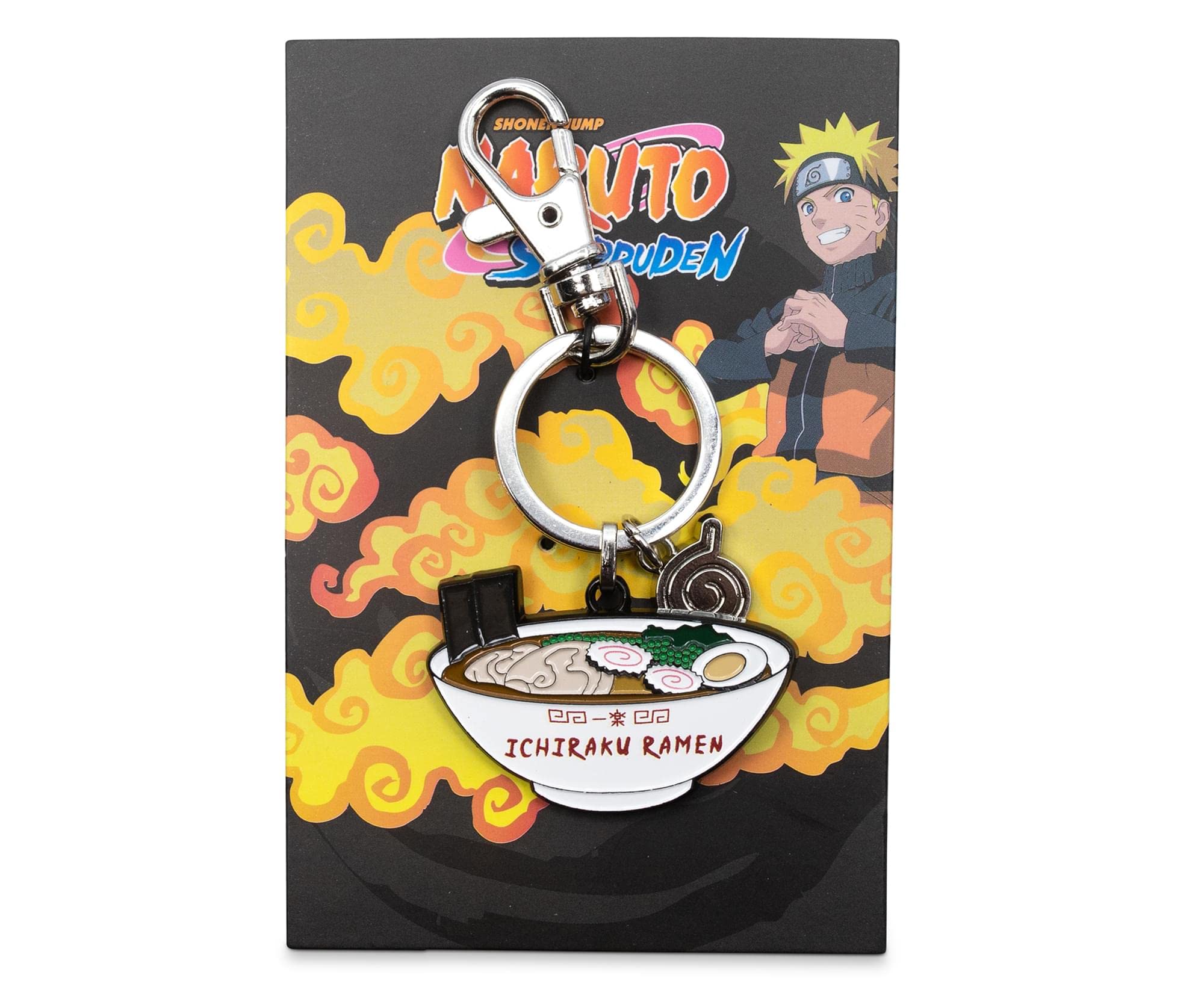 Naruto Shippuden Ichiraku Ramen Enamel Pendant Keychain - Heavy Duty Car Key Ring Holder with Clip - Anime Manga Gifts & Collectibles - Perfect for Backpacks, Purses, Lanyards & Cosplay Accessories