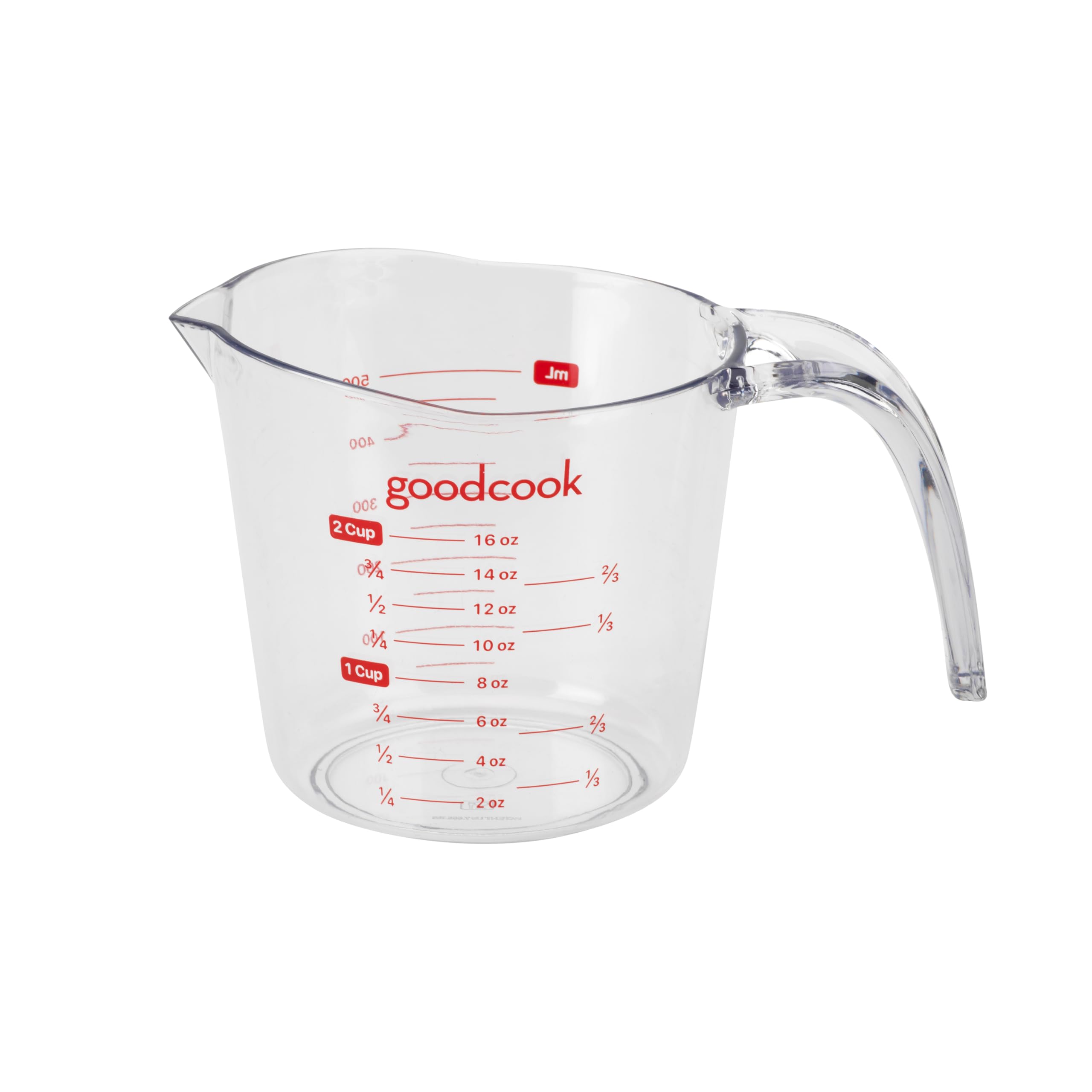 BRADSHAW INTERNATIONAL 19864 2-Cup Plastic Measuring Cup with Spout - BPA-Free Kitchen Tool for Baking, Cooking & Liquid Measurement (Ideal for Flour, Sugar, Oil & More)