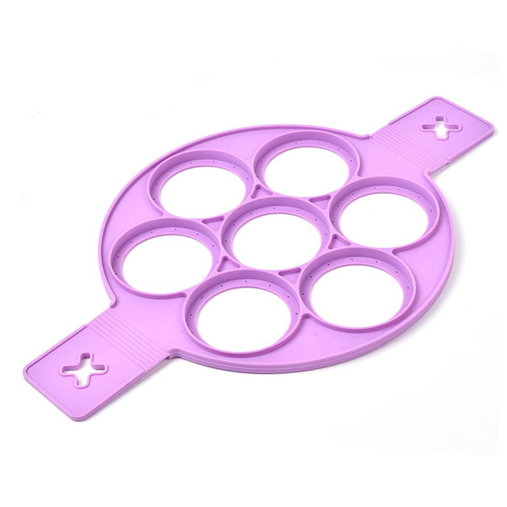 Nonstick Silicone Pancake & Egg Rings - Reusable Round Molds for Perfect Pancakes, Fried Eggs - Kitchen Baking & Cooking Tools for Breakfast, Brunch, Camping & Family Cooking