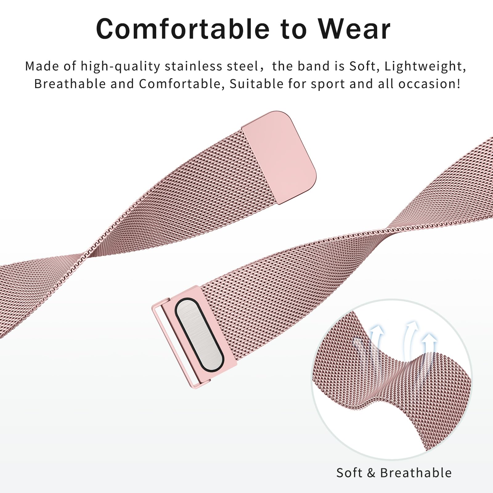 22mm Stainless Steel Smartwatch Band Compatible with IDW13, IDW16, IDW19 - Replacement Strap for Fitpolo IDW13, Woneligo W13, ENOMIR, TOOBUR, MILOUZ, Gydom, Faweio & Veryfit Smartwatches - Durable Metal Watch Band for Workout, Office & Everyday Wear