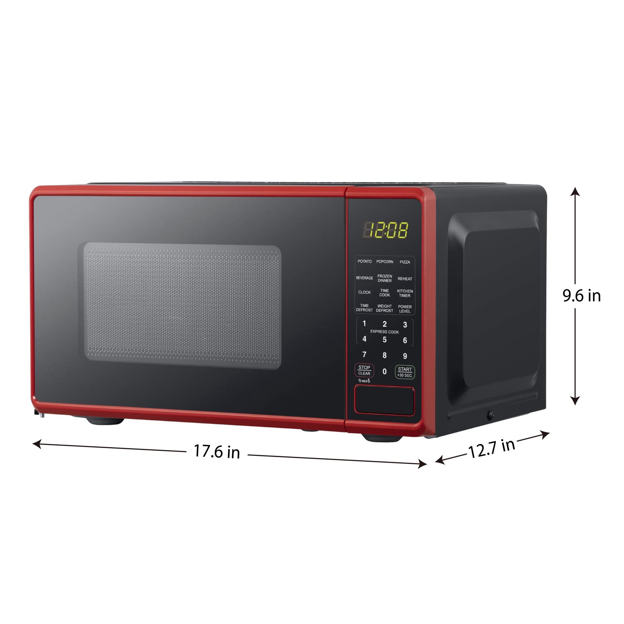 Proctor Red Digital Microwave Oven - Fast Cooking & Defrosting with Child Safety Lock | Perfect for Kitchens, Dorms & Small Apartments