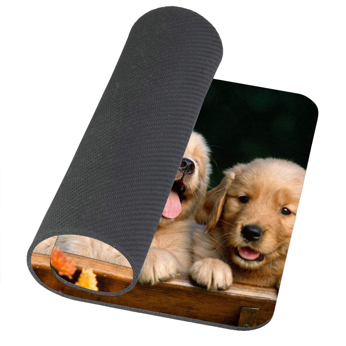 Golden Retriever Puppy Non-Slip Gaming Mouse Pad - Cute Dog Themed Rubber Mousepad for Computer & Laptop - Perfect for Office, Gaming & Home Workspace