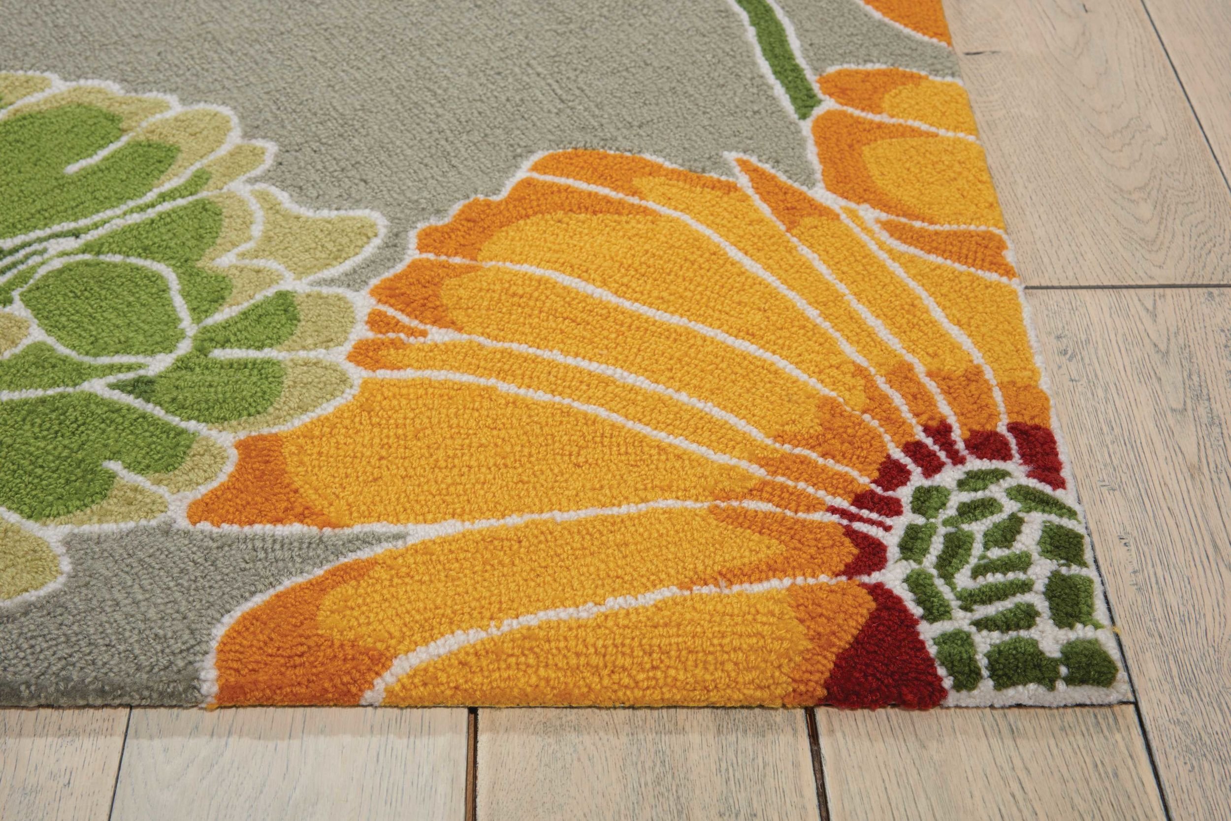 Nourison Fantasy Floral Grey 5' x 7'6' Area Rug - Easy Cleaning, Non-Shedding, Stain Resistant for Bedroom, Living Room, Dining Room & Kitchen | Soft & Durable Home Decor (5x7) Perfect for Cozy Spaces & High Traffic Areas