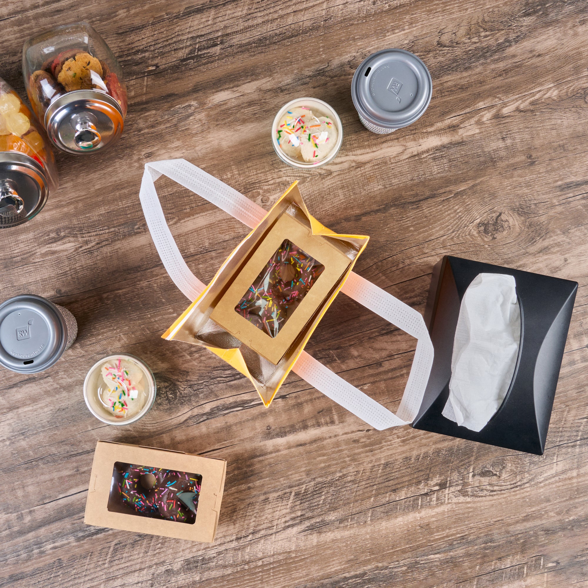 Orange Insulated Takeout Food Delivery Bag - Tamper Evident, 8.25