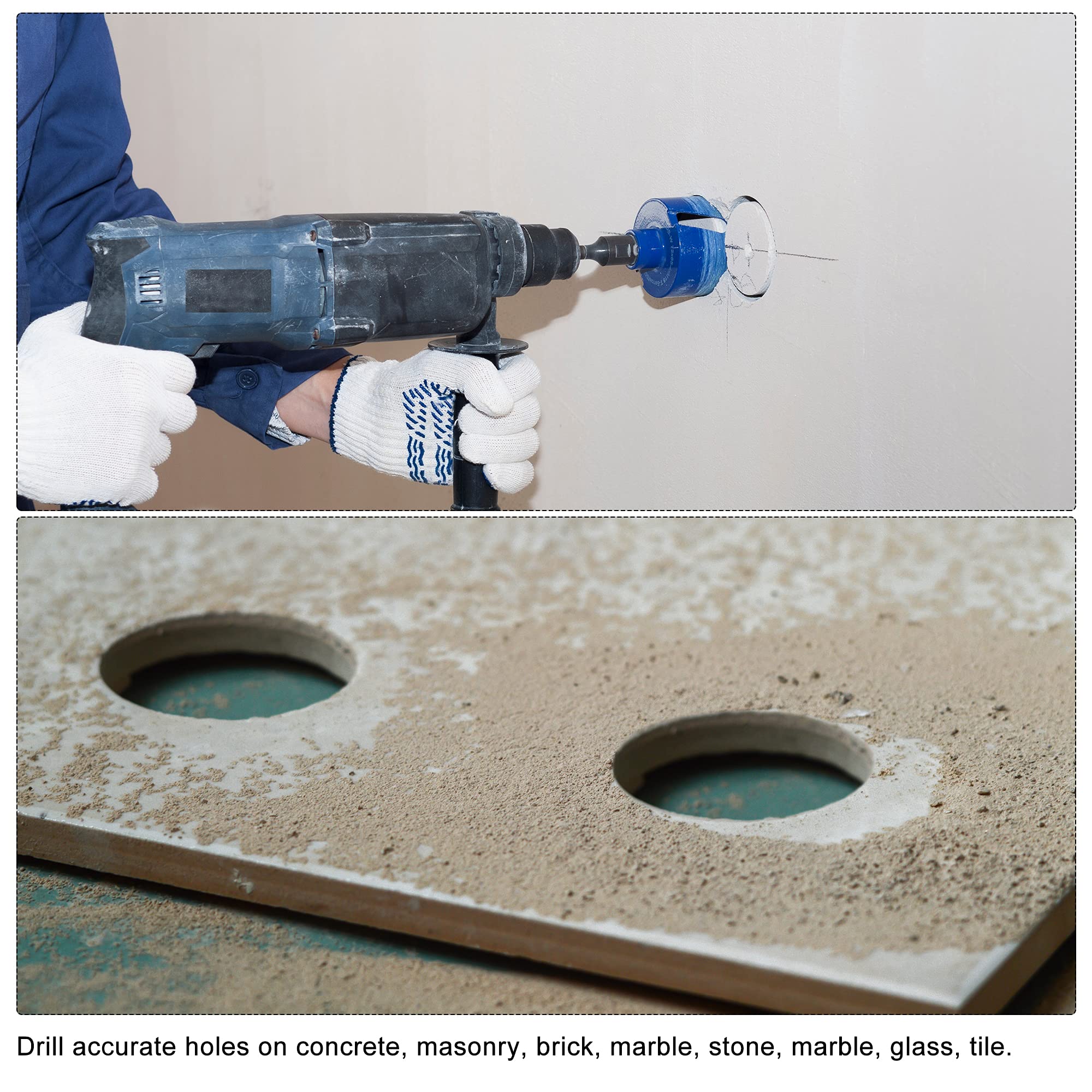 uxcell 35mm Sintered Diamond Core Drill Bits - Hole Saws for Dry/Wet Drilling on Brick, Concrete, Block, Masonry & Marble - Fits M10 Angle Grinder - Perfect for Construction, Renovation & Tile Installation Projects