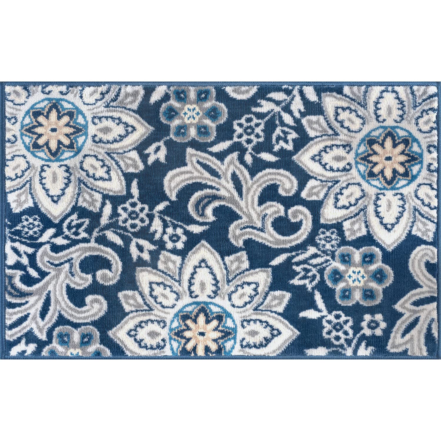 Tayse 2x3 Entry Rug - Non-Slip Indoor Front Door Mat - Small Area Rug for Kitchen & Bathroom - Modern Contemporary Carpet - Perfect for Home, Office & Apartment Entryway