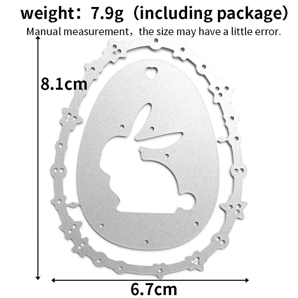 Easter Bunny Egg Metal Die Cuts - Card Making & Scrapbooking Supplies - DIY Embossing Dies for Paper Crafts, Greeting Cards, and Album Decorations - Perfect for Easter DIY Projects, Handmade Cards, and Holiday Scrapbooking