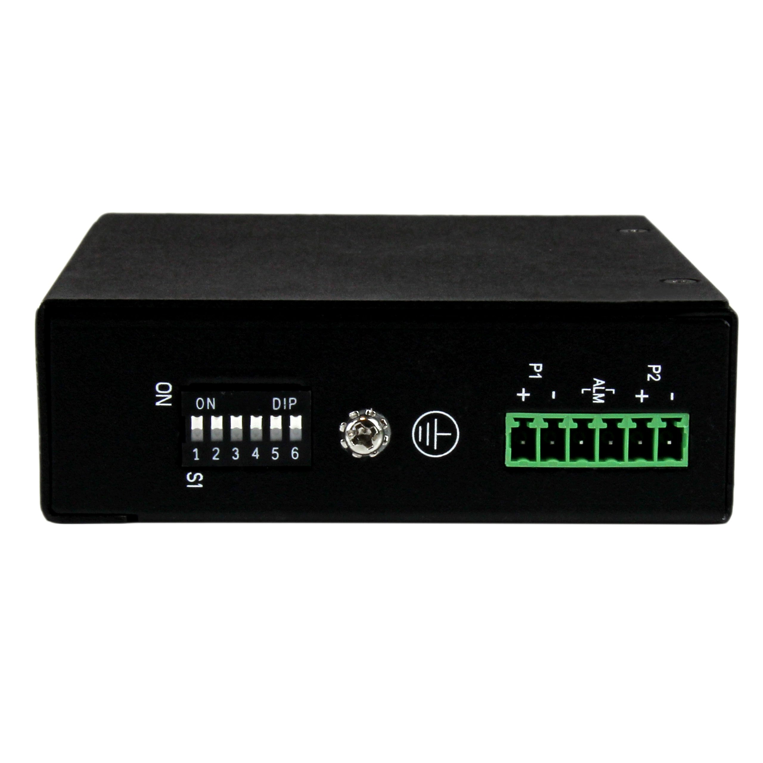 StarTech.com 5 Port Industrial Gigabit Ethernet Switch - DIN Rail & Wall Mountable - Rugged IP30 Unmanaged Network Switch for Harsh Environments - TAA Compliant (IES51000) | Ideal for Factory Automation, Warehouse Networking & Industrial IoT Applications