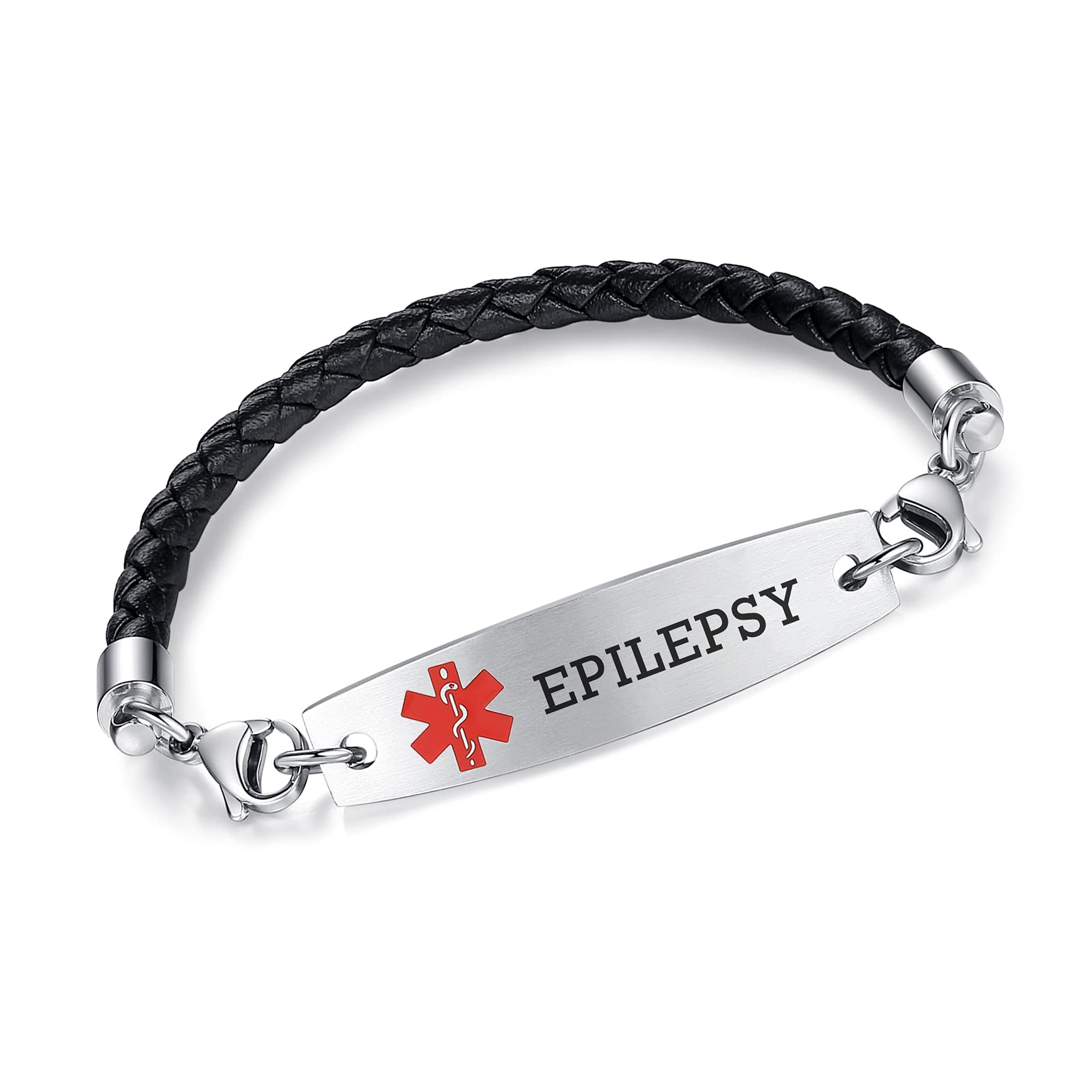 LinnaLove Adjustable Medical Alert Bracelet for Men & Women - Free Engraving, Hypoallergenic Stainless Steel - Perfect for Diabetes, Allergies & Emergency ID (Ideal for Daily Wear, Travel & Outdoor Activities)