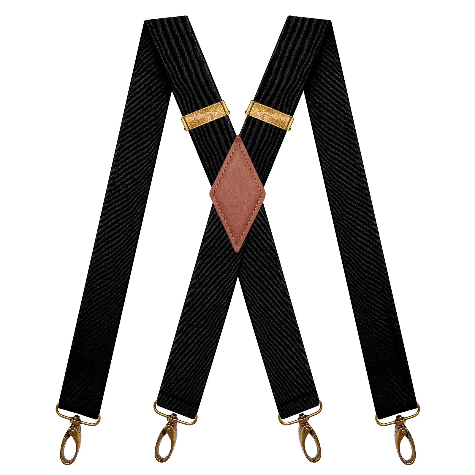 Premium Heavy Duty Men's Suspenders with Swivel Hooks - Adjustable X-Back Retro Style for Formal Wear & Vintage Fashion - Perfect for Weddings, Office & Cosplay