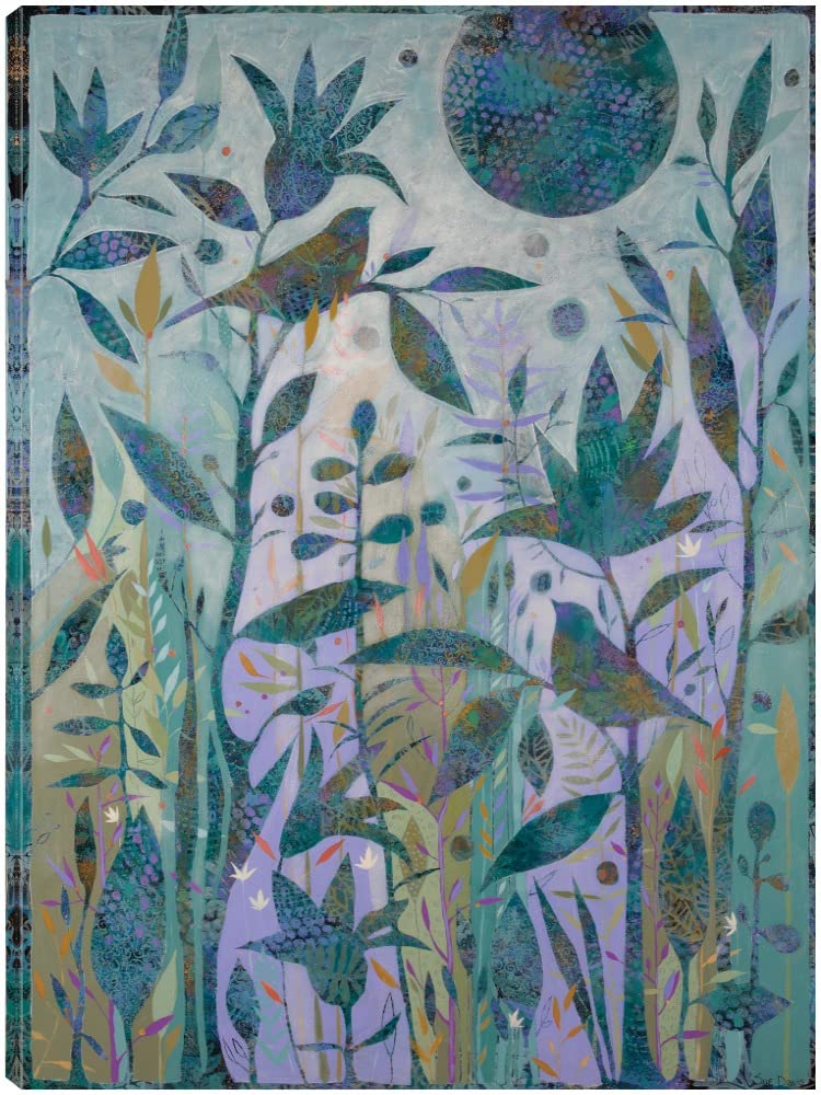 Misty Morning Magic Fine Art Canvas Wall Decor by Sue Davis - Ready to Hang 21x28 Inch - Perfect for Living Room, Bedroom, Office & More - Handmade Painting for Home & Commercial Spaces