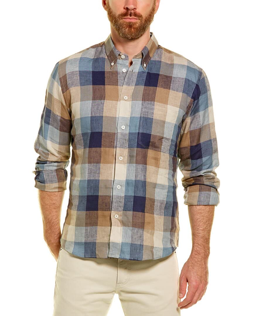 Billy Reid Men's Kirby Shirt - Premium Cotton Button Down Casual Shirt for Business & Weekend Wear | Stylish Office & Date Night Outfit