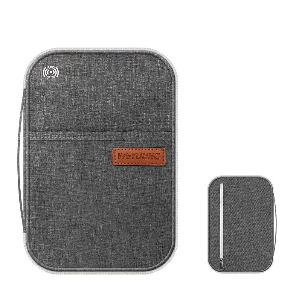 Premium RFID Blocking Passport Holder - Travel Document Organizer for Family, Men & Women | Lightweight & Portable | Ideal for Airports, Vacations & International Travel