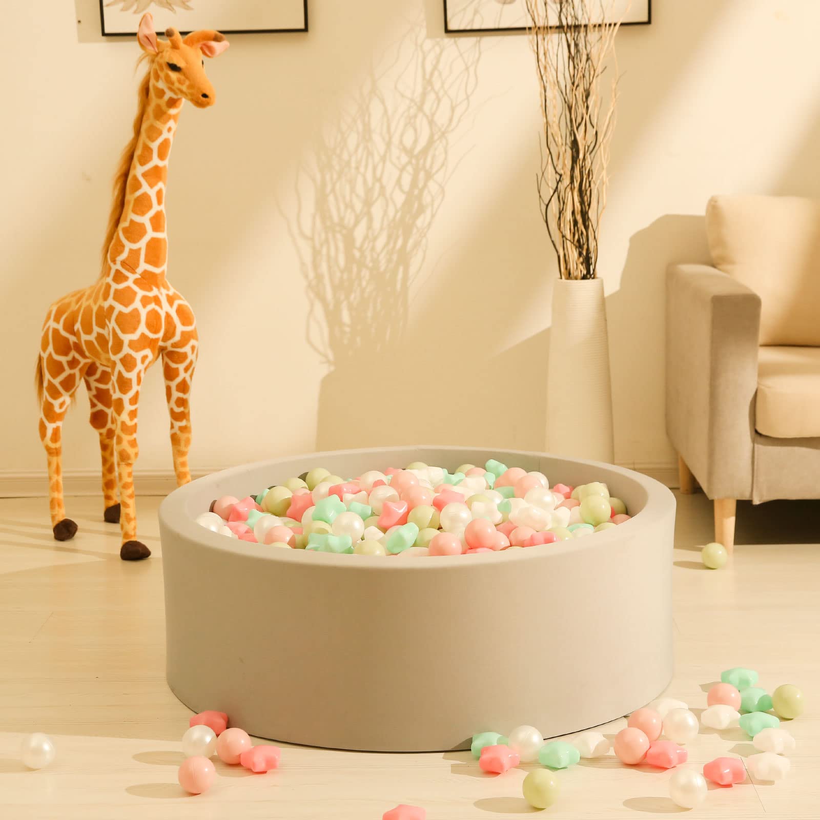 Non-Toxic 2.2-Inch Crush Proof Play Balls for Toddlers - Pack of 50/100/200 | BPA-Free, Phthalate-Free Plastic Ball Pit Balls | Safe for Indoor Play, Kids Parties & Sensory Play