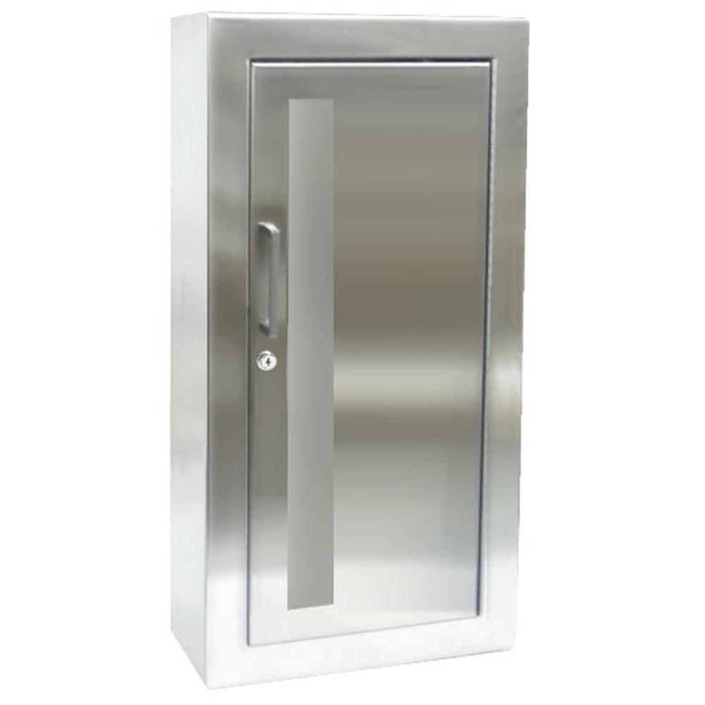 JL Industries 1033W10 Cosmopolitan Fire Extinguisher Cabinet - Vertical Duo with Pull Handle & SAF-T-LOK | Wall Mounted for Home, Office & Commercial Safety