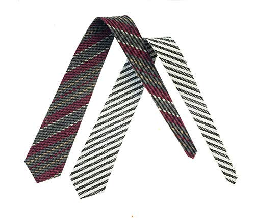 1:12 Scale Miniature Dollhouse Neck Ties - Real Fabric Accessories for Man's Bedroom & School Scene - Perfect for Dollhouse Decor, Collectors & Model Train Displays