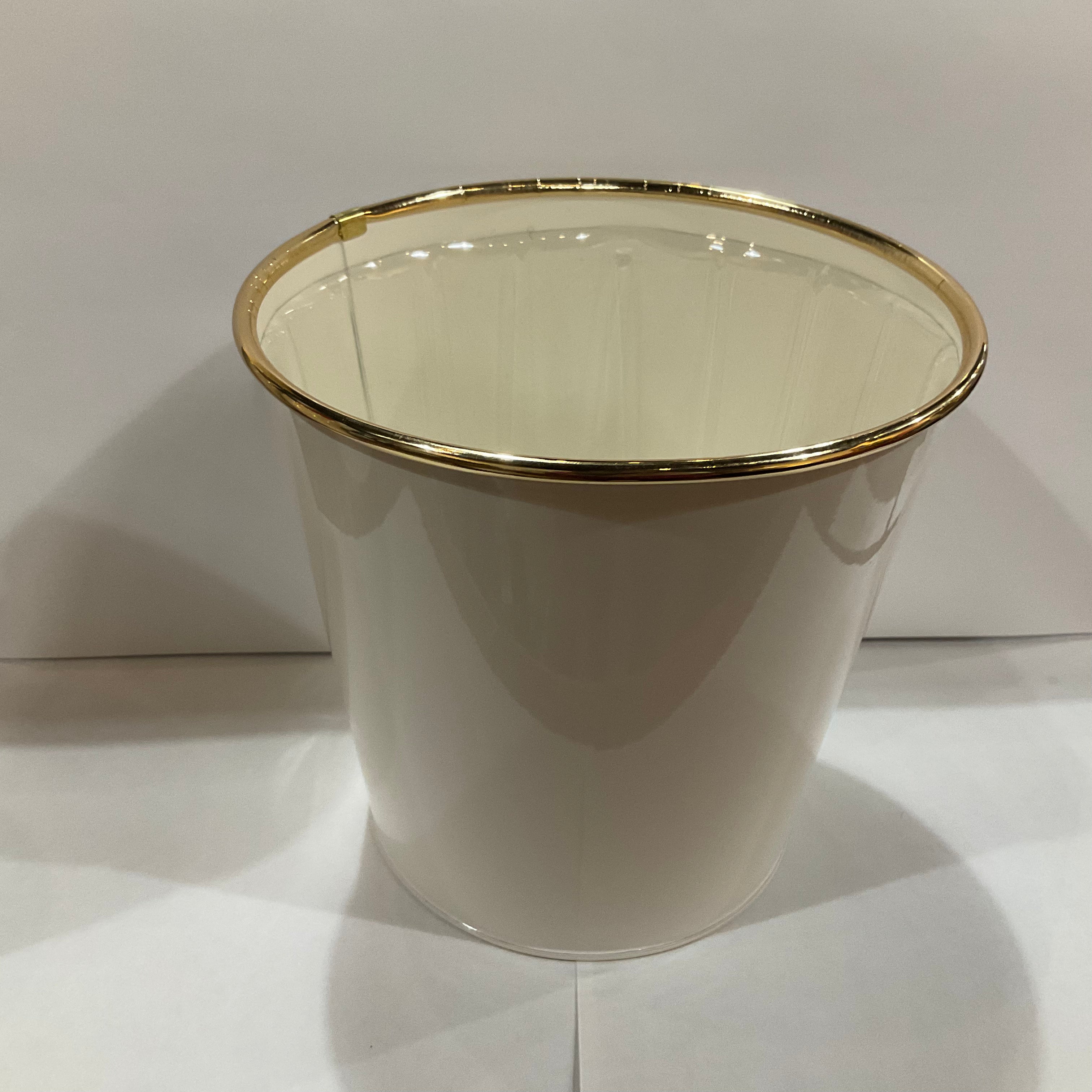 Festive Gold Rim Pot Cover 6 Inch - Elegant Stovetop Lid for Cooking & Kitchen Decor - Perfect for Holiday Dinners, Party Serving & Home Decoration