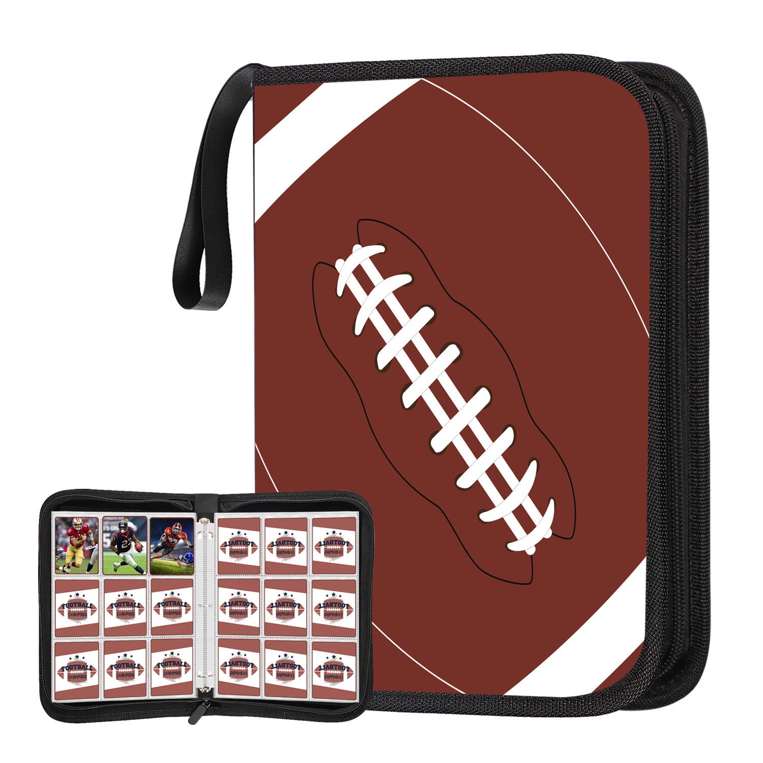 Pokonboy 9-Pocket Football Card Binder - Premium Trading Card Holder with Protective Sleeves, Holds 900+ Sports Cards - Perfect for Football, Baseball & Trading Card Collectors | Ideal for Organizing, Storing & Displaying Your Valuable Card Collection