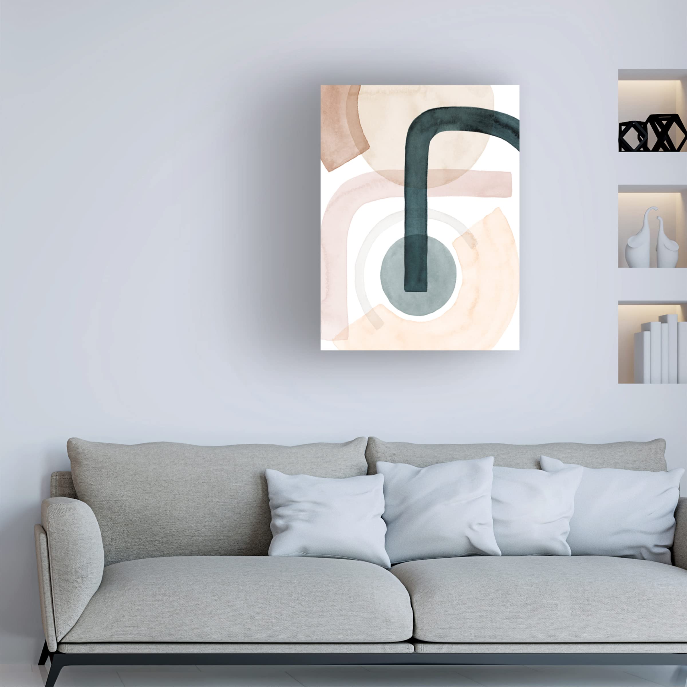 Grace Popp 'Easy Shift I' Canvas Wall Art - Modern Abstract Painting for Living Room, Bedroom & Office Decor - Handmade Stretched Canvas Print - Perfect Gift for Home & Office