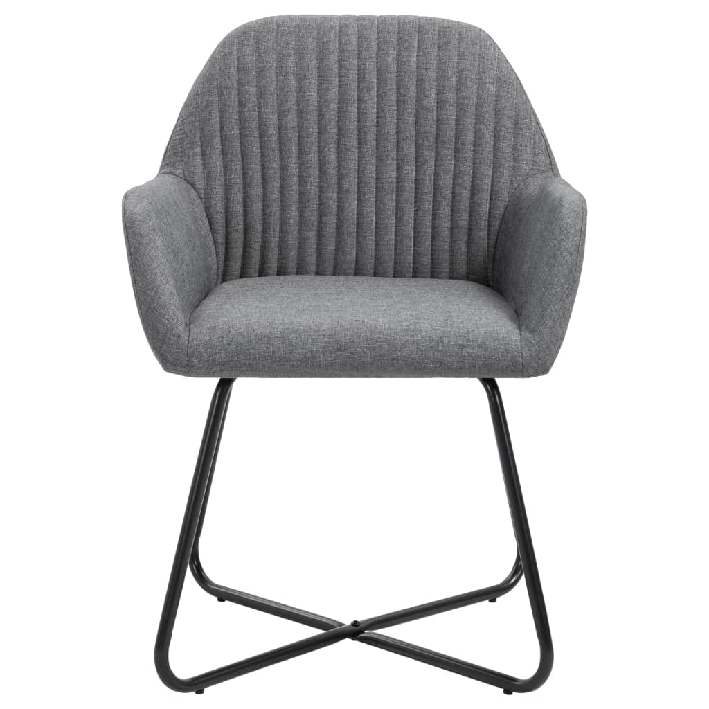 vidaXL Modern Dark Gray Fabric Dining Chairs Set of 4 - Sturdy, Comfortable & Stable Design for Home & Office - Perfect for Dining Room, Living Room, Kitchen or Conference Area