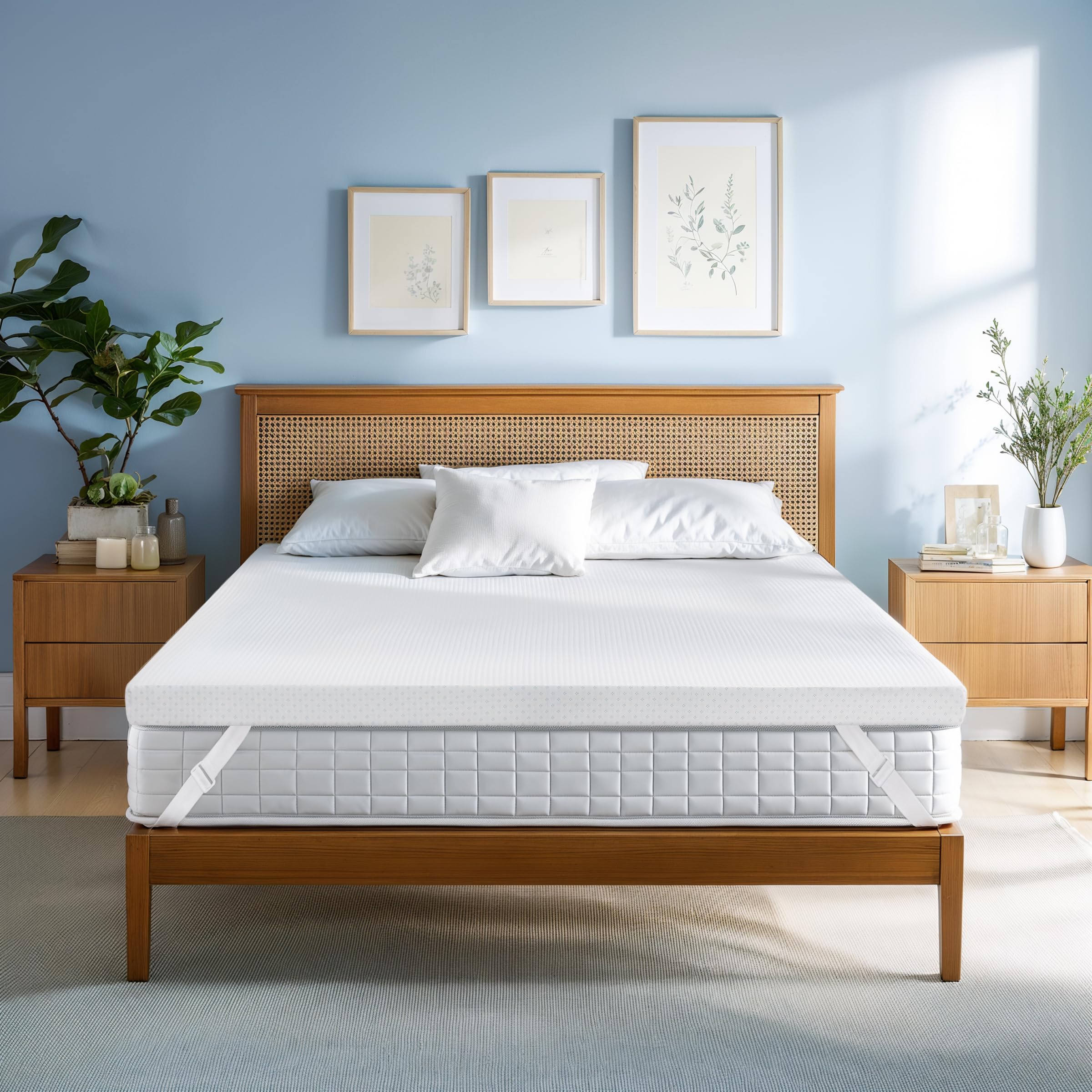 Subrtex Gel-Infused Memory Foam Mattress Topper - 4 Inch Twin XL, High Density Cooling Bed Topper with Breathable Removable Cover, CertiPUR-US Certified | Perfect for College Dorm, Guest Room & Home Comfort