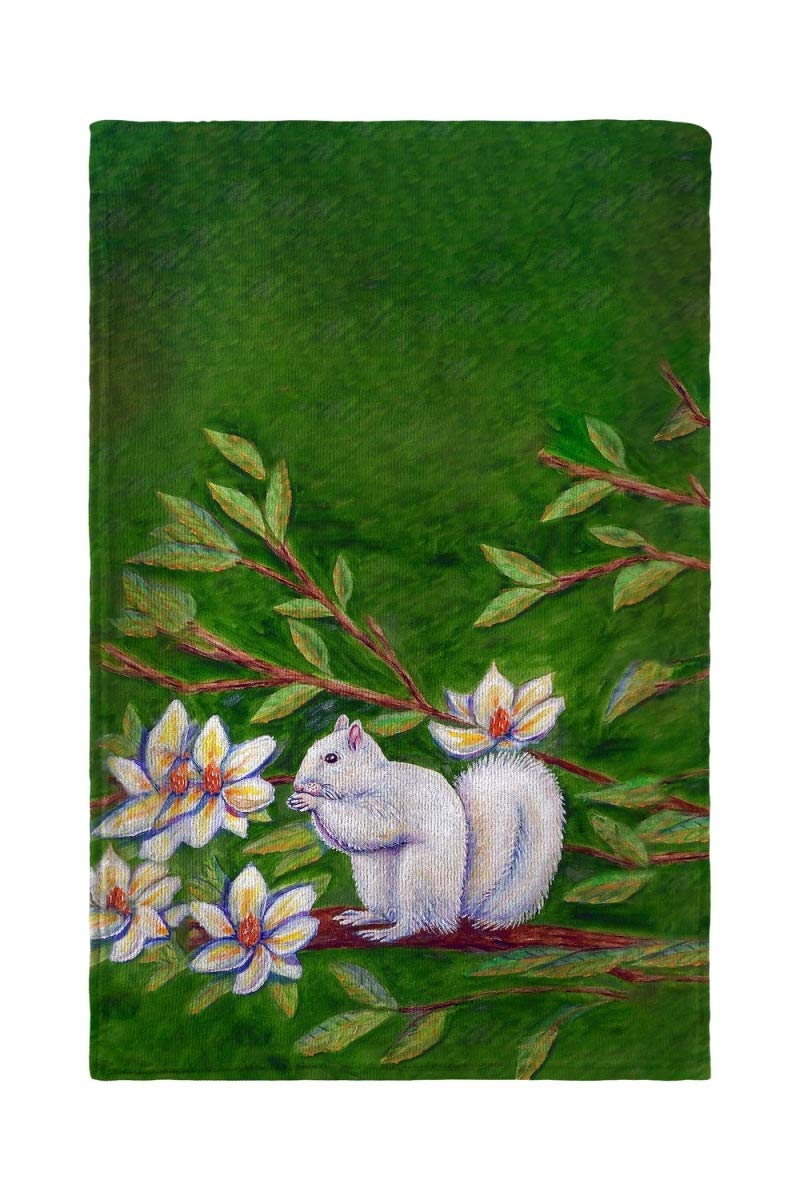 Betsy Drake KT9501 Squirrel in Tree Kitchen Towel - Absorbent Cotton Dish Towel for Drying Dishes, Cleaning Countertops & Cozy Farmhouse Decor