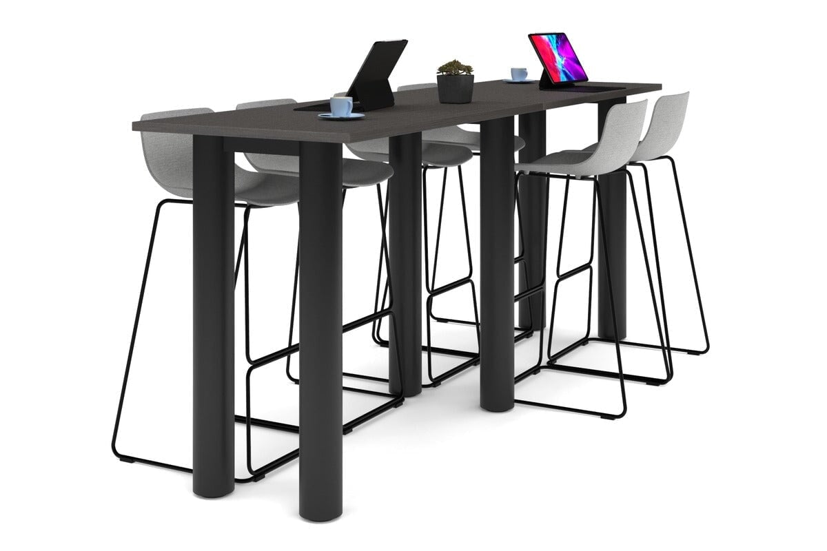 Sturdy Quadro Cylinder Legs for Large Counter Table - 2800L x 700W - Perfect for Kitchen Islands, Dining Tables & Commercial Workstations