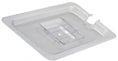 1/3 Size Clear Slotted Polycarbonate Food Pan Cover - Durable Lid for Commercial Kitchens, Buffets & Food Storage - NRE #018905
