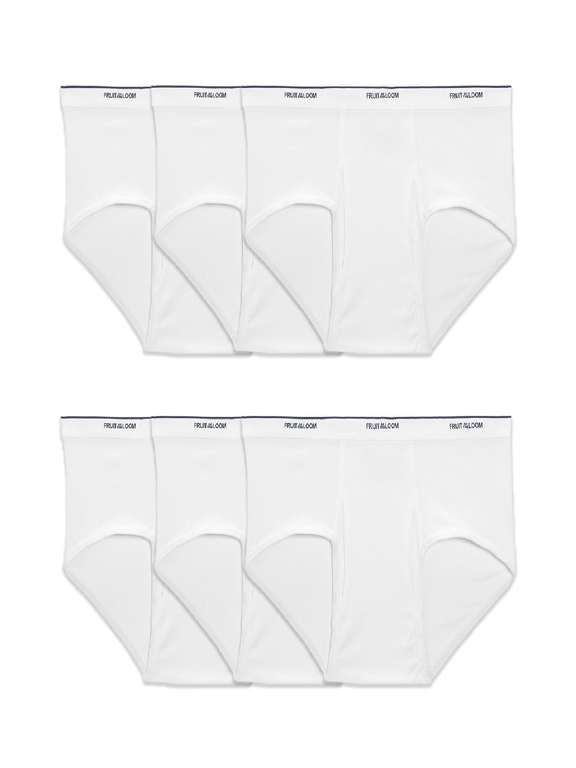 Fruit of the Loom Men's Cotton Briefs - Tag Free, Moisture Wicking Underwear, Multipack (Assorted Colors) - Comfortable Daily Wear & Active Lifestyle Underwear