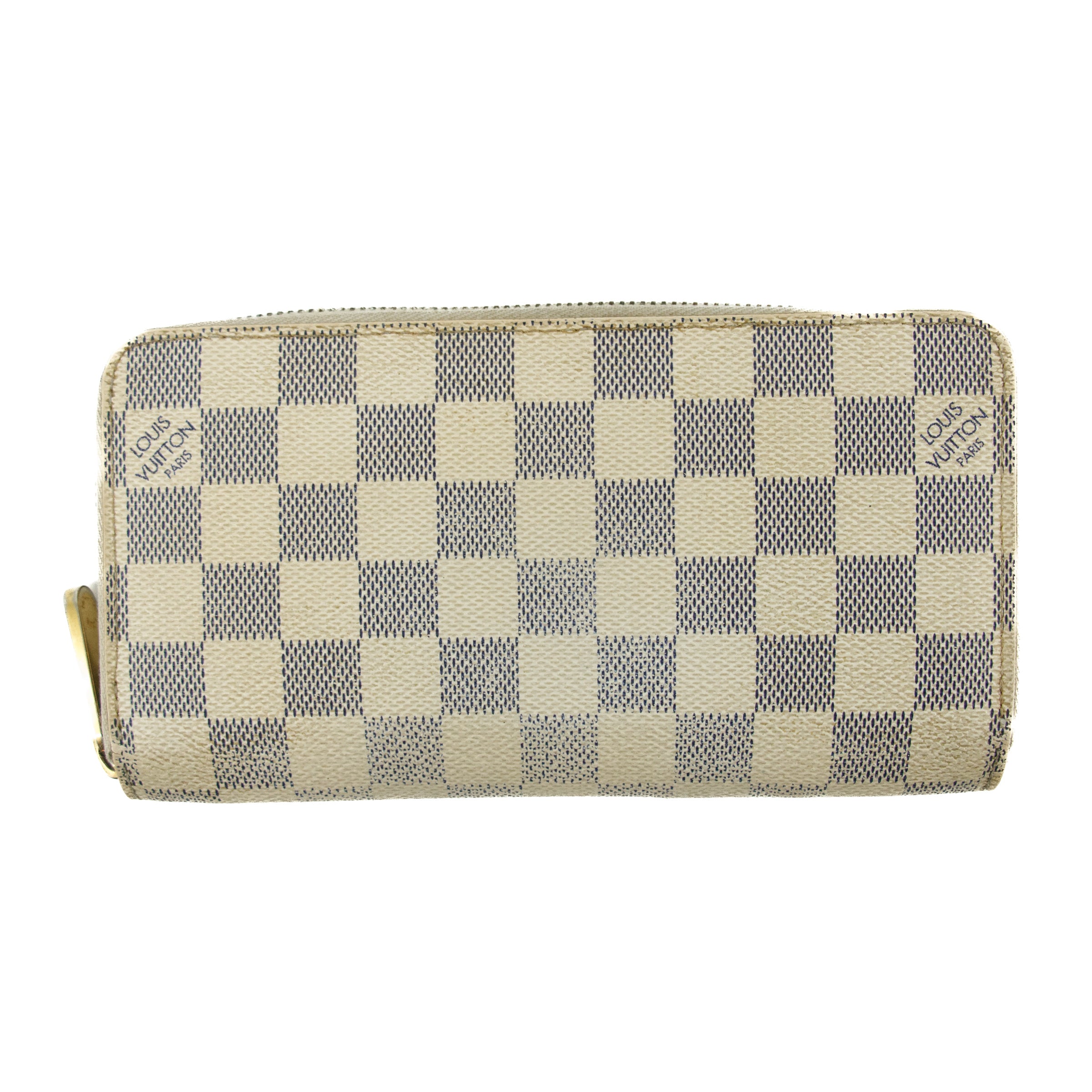 Louis Vuitton Damier Azur Zippy Organizer Wallet for Women | Genuine Leather Card Holder with Multiple Pockets | Perfect for Travel, Business & Everyday Use