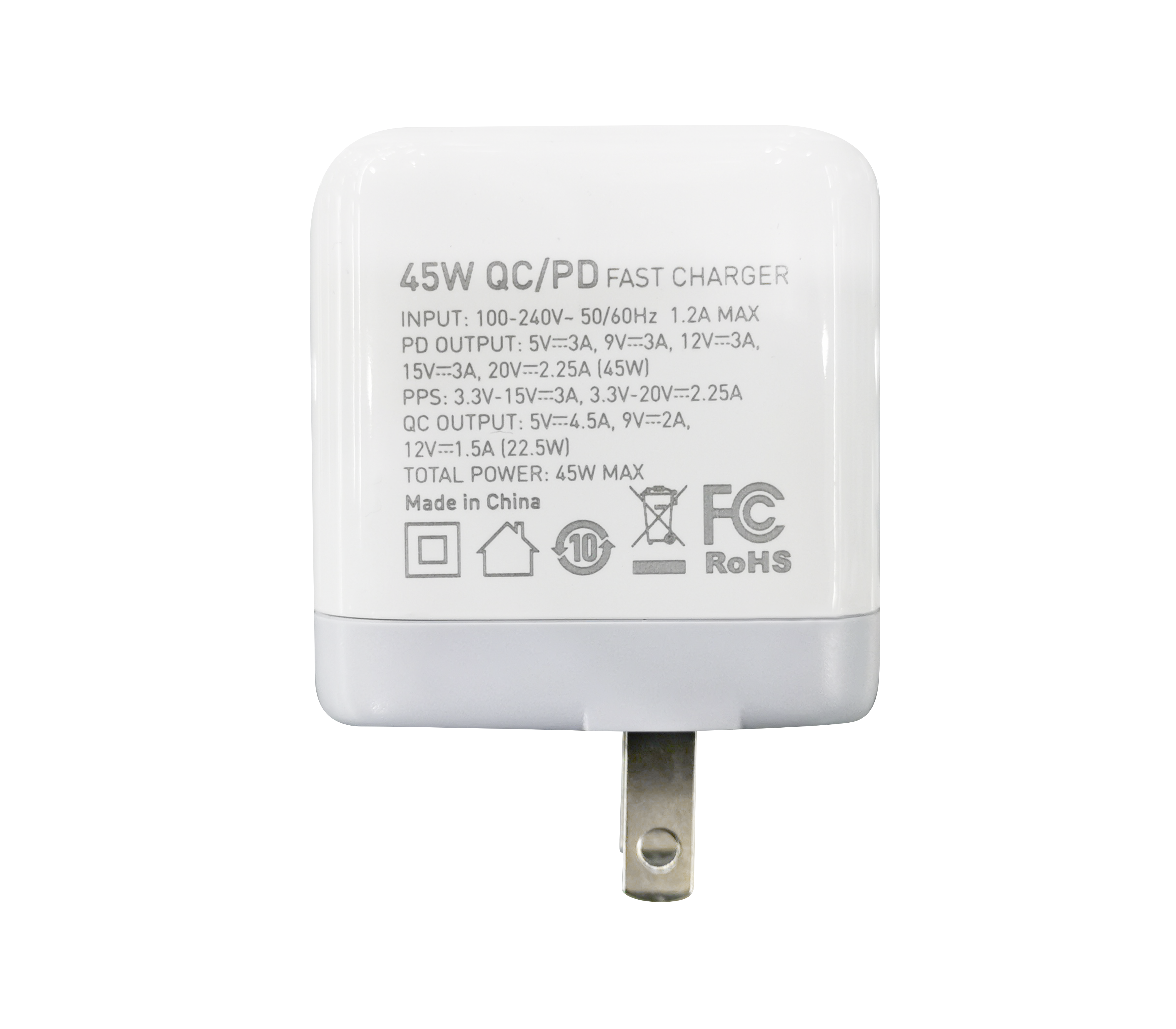 45W USB Type C Charger Adapter - Fast Charging for iPhone, Samsung, MacBook, iPad - Perfect for Travel, Home & Office Use