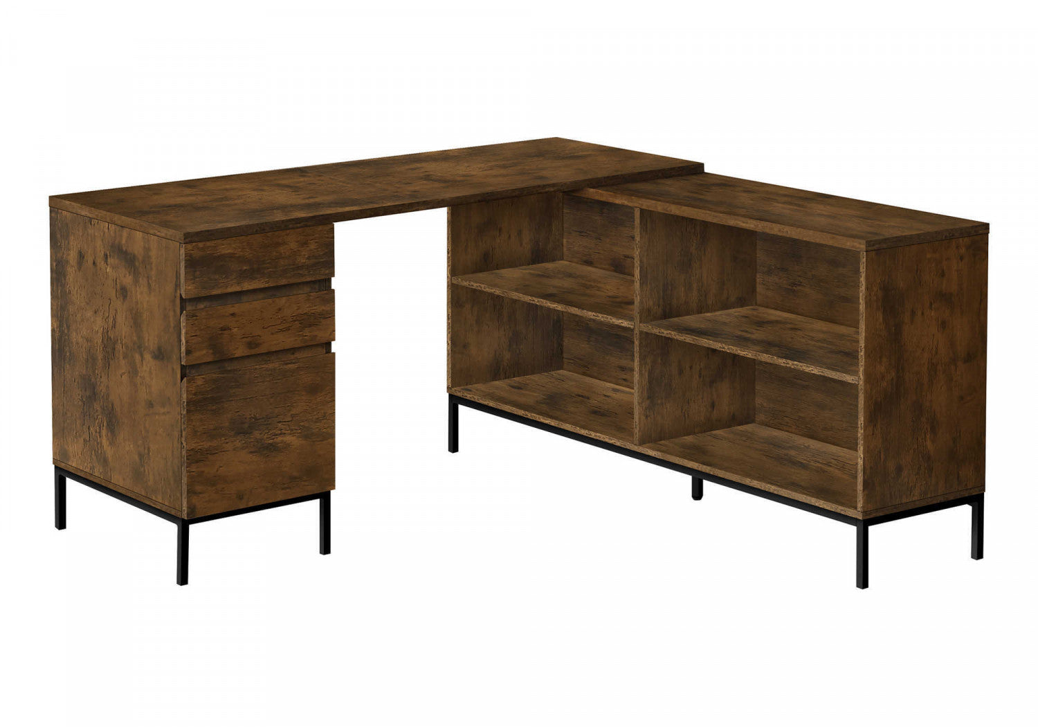 Dova Desk - Premium Brown Wooden Office Desk for Home & Workspace | Stylish & Durable Writing Table for Study, Remote Work & Small Spaces
