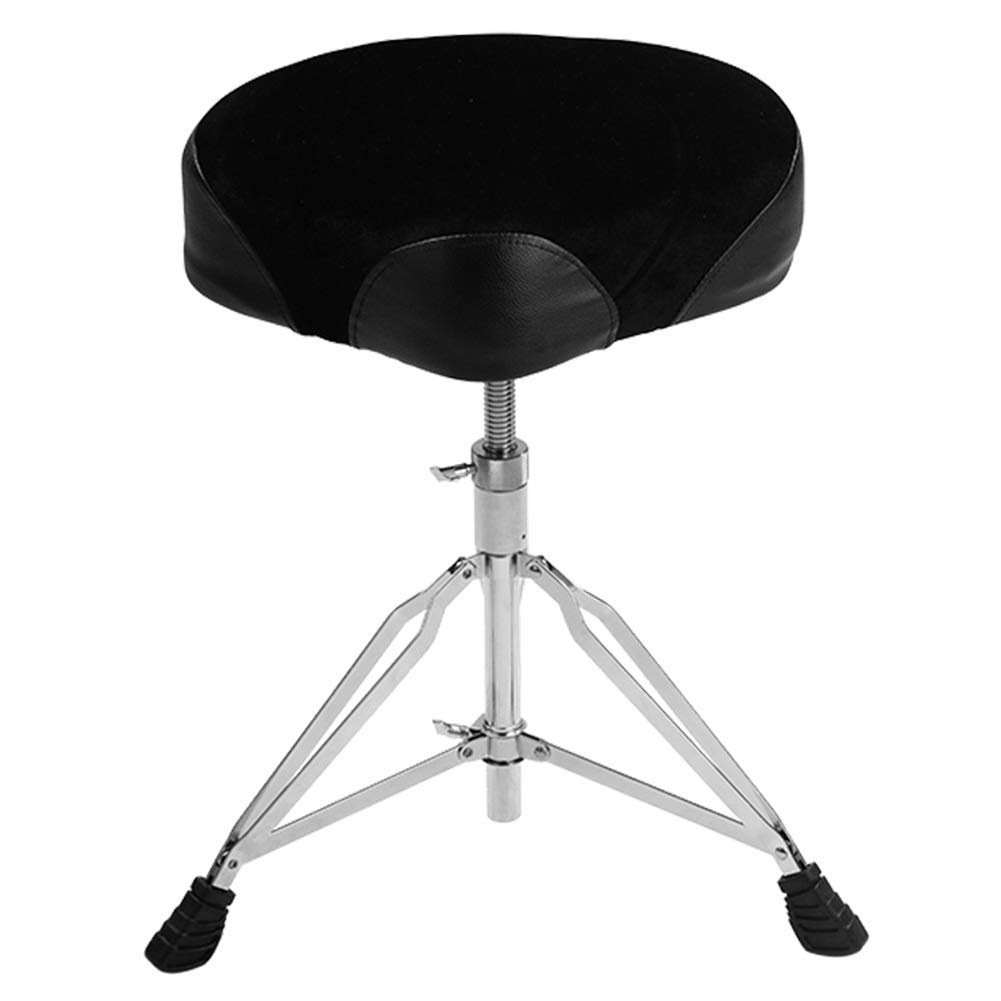Premium Adjustable Drum Throne Stool - Heavy Duty Foldable Drum Seat for Adults & Kids, Height Adjustable with Plated Support, Ideal for Electronic & Jazz Drums - Perfect for Home Studios, Live Performances & Practice Sessions
