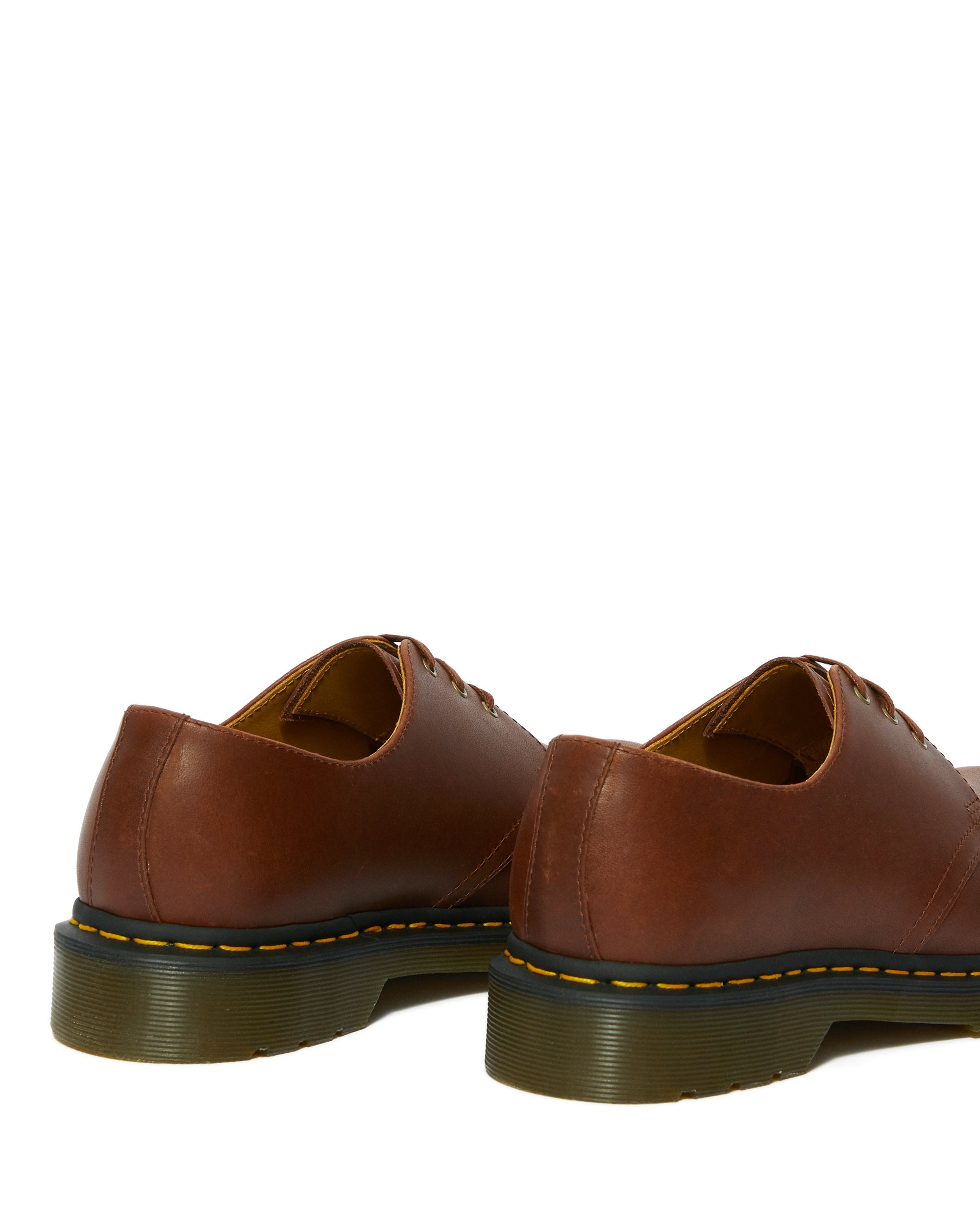 Dr. Martens 1461 Brown Leather Oxford Shoes for Men & Women - Classic 3-Eye Lace-Up Comfortable Work Shoes for Office, Casual Wear & Everyday Use