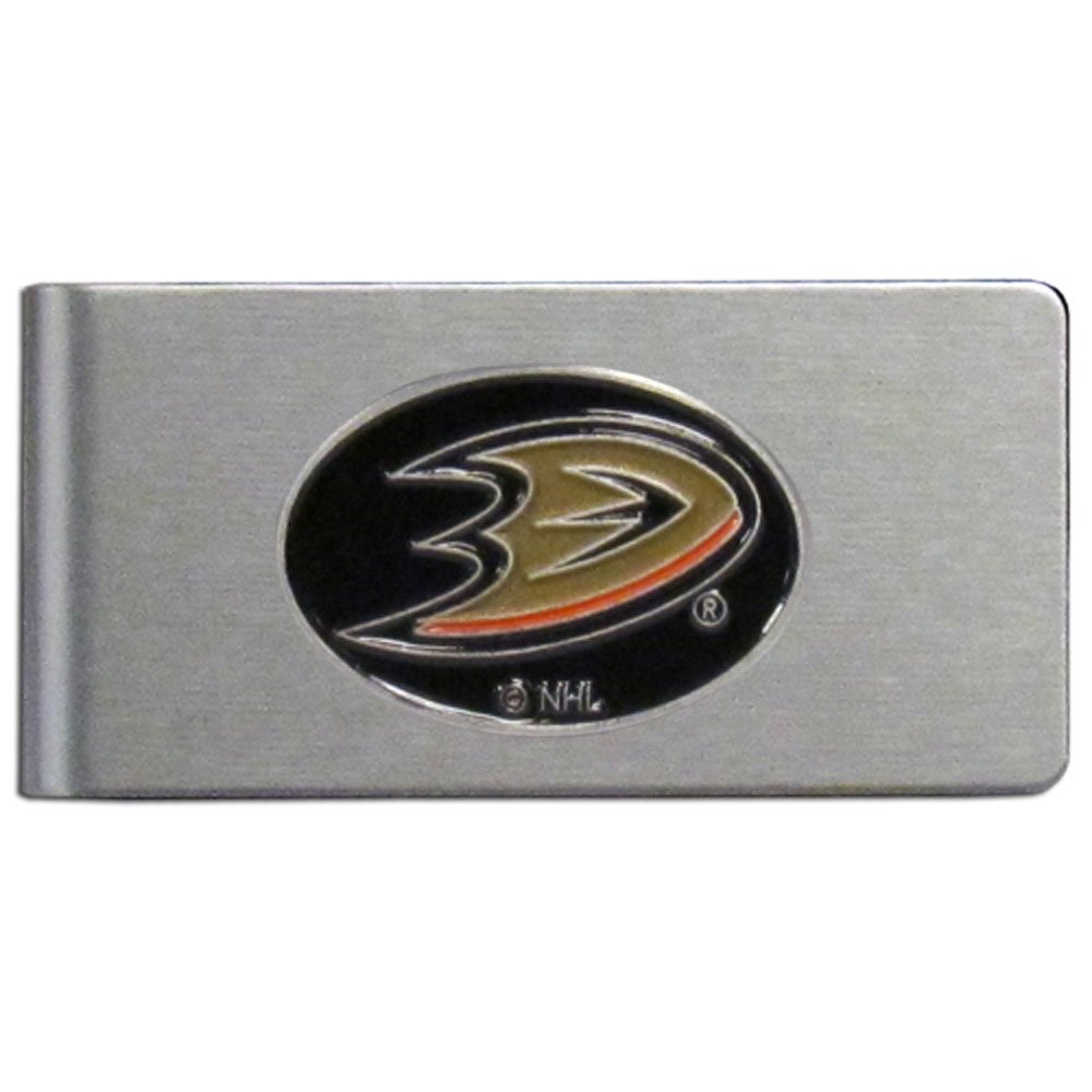 NHL Brushed Metal Money Clip - Premium Stainless Steel Sports Fan Gift for Men - Perfect for Cash, Cards & ID - Great for Gameday, Birthdays & Special Occasions