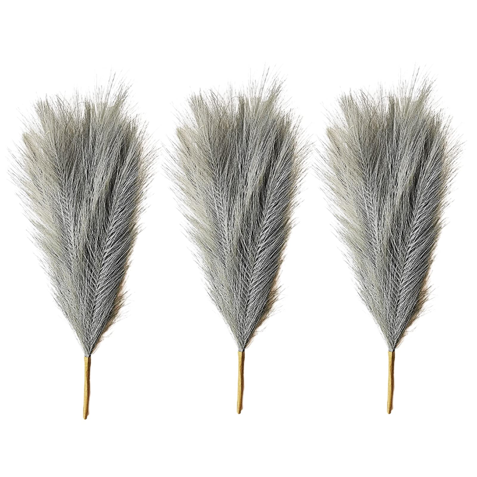 Premium 3-Piece Artificial Pampas Grass Bouquet - Realistic Silk Fake Flowers for Home Decor, Wedding Centerpieces & Office Arrangements - Fade-Resistant, 5-Branch Faux Pampas Grass with Fine Craftsmanship