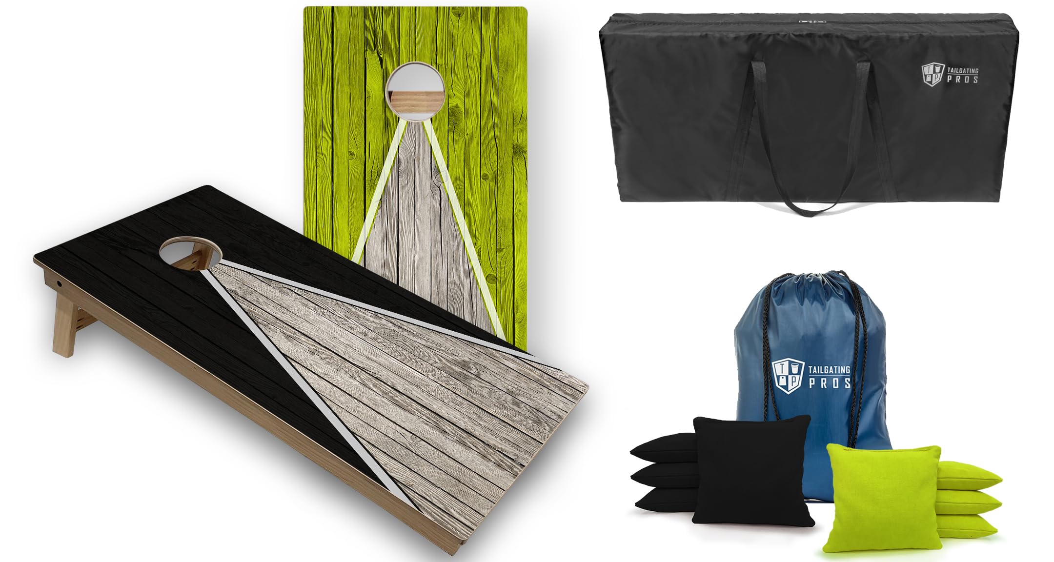 Premium Regulation Cornhole Board Set - 4'x2' Tournament Grade with LED Ring Lights, Carrying Case & 8 Bags - Perfect for Tailgating, Backyard Parties, Camping & Outdoor Games