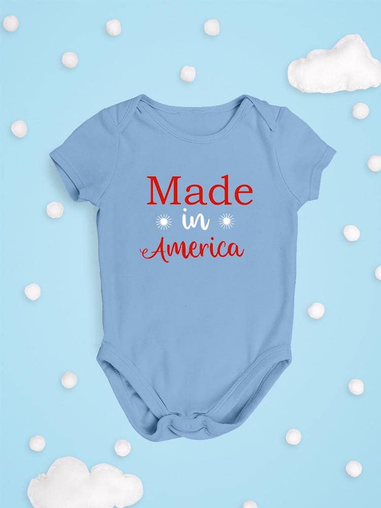 Smartprints Made in USA Fireworks Bodysuit for Baby - Perfect for 4th of July, New Year's & Birthday Celebrations