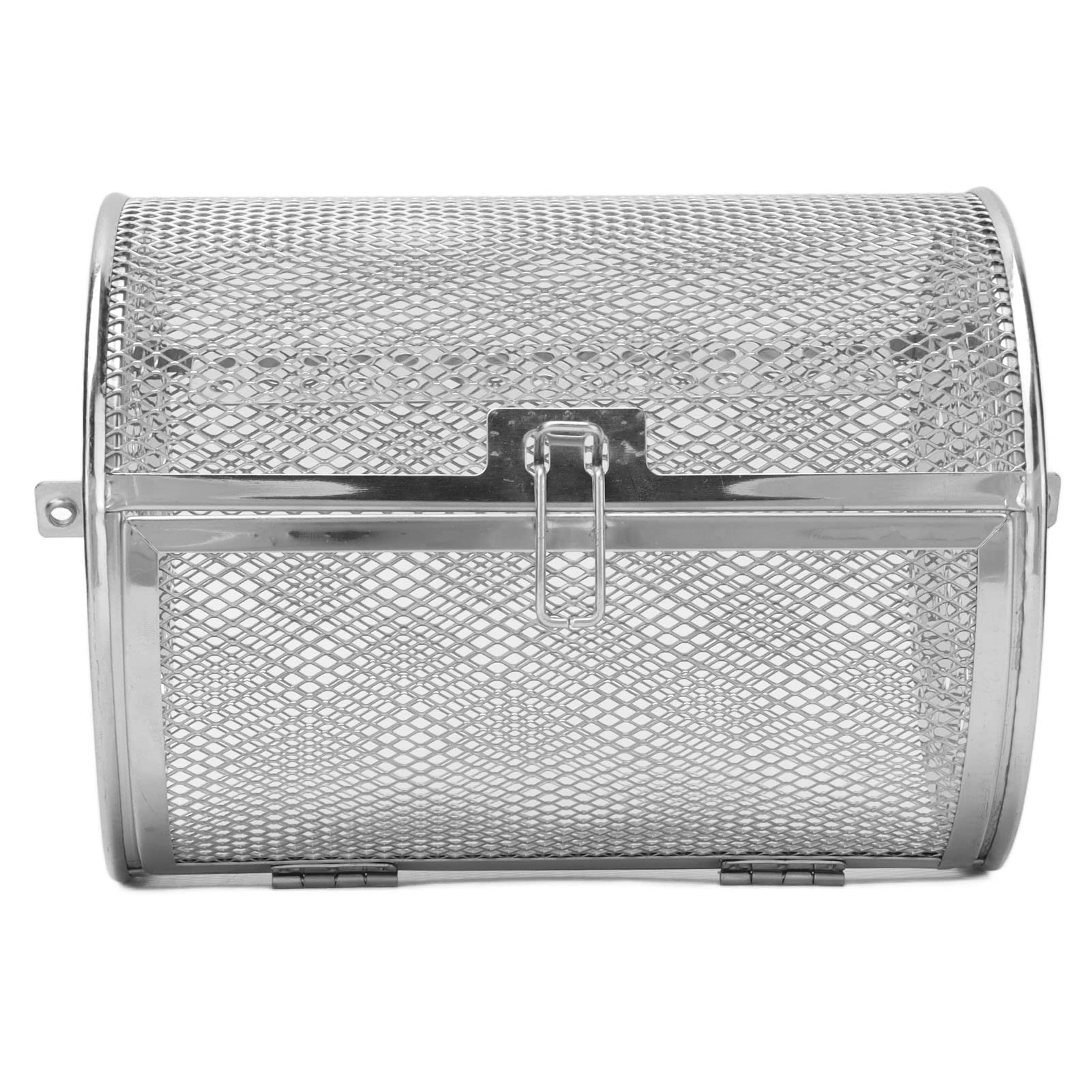 Stainless Steel Rolling Grill Basket with Removable Door - Anti-Oven Cage for BBQ, Camping & Outdoor Cooking - Perfect for Grilling Vegetables, Seafood & Meats at Picnics & Backyard Parties