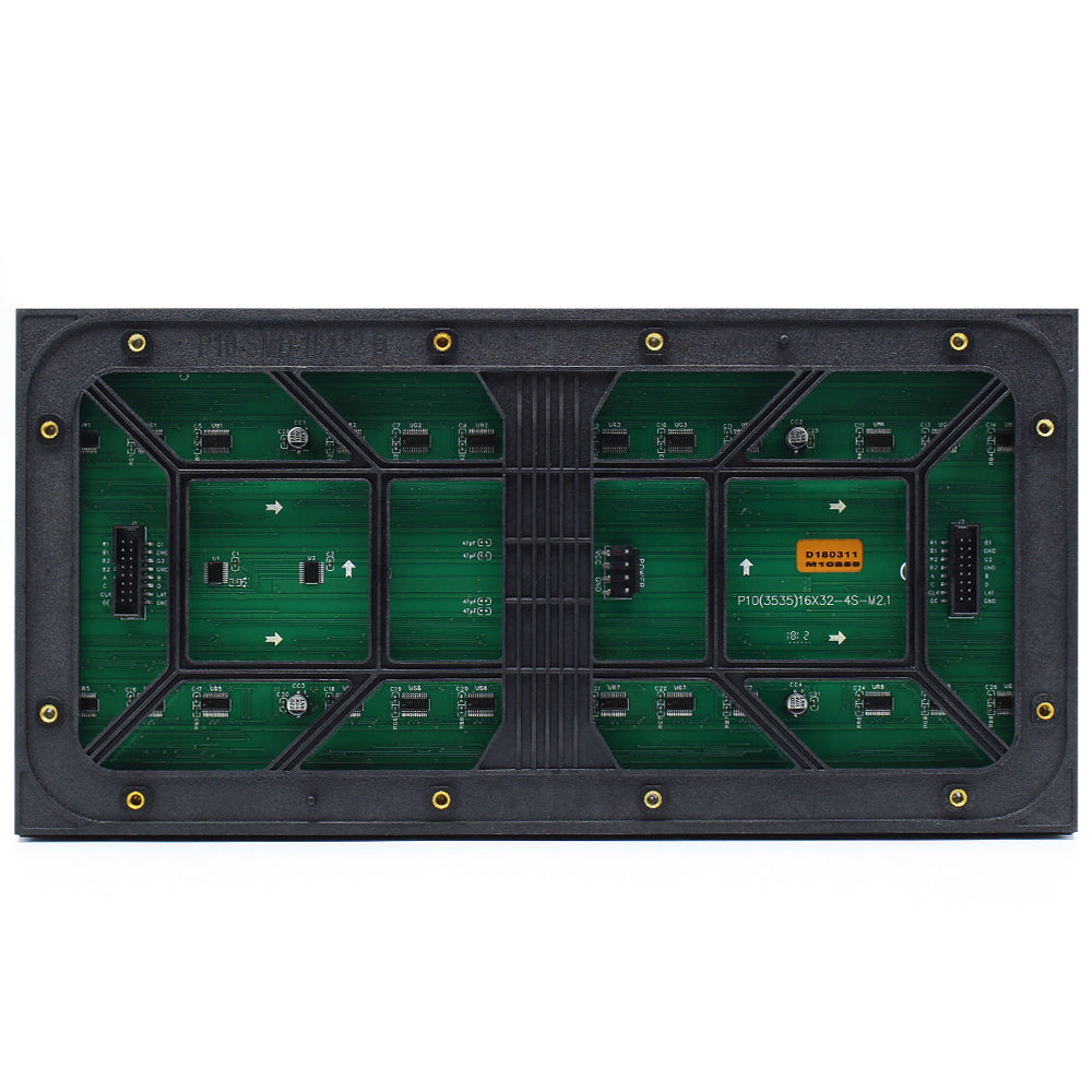 Outdoor LED Display Module - Full RGB 10mm Pixel Pitch, 320x160mm Panel with 512 Dots, 1/2 Scan, 5000 Nits Brightness for Outdoor Advertising & Digital Signage - Perfect for Stadiums, Billboards, and Shopping Mall Displays