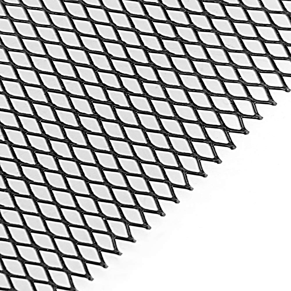 Universal Car Grille Mesh - Black Aluminum Alloy Rhombic Grill Net 3x6mm for Vehicle Body & Bumper Protection | Durable Auto Exterior Upgrade for Trucks, SUVs & Sports Cars