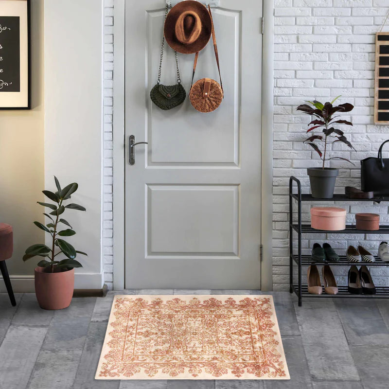 Myel Classic Medallion Indoor Area Rug - Non-Slip Traditional Persian Design Runner Rug for Living Room, Bedroom & Hallway