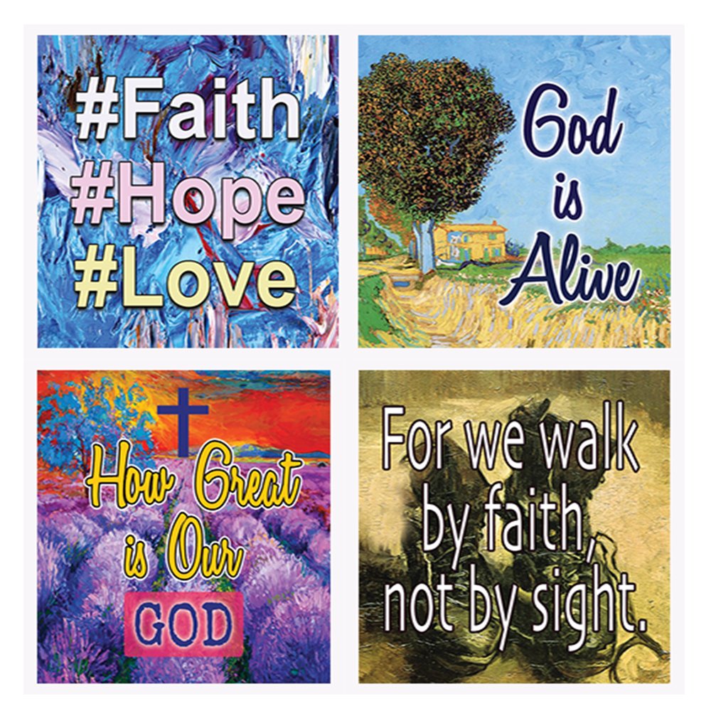 Christian Bible Verse Stickers (10 Sheets) - for Journals, Planners & Gifts