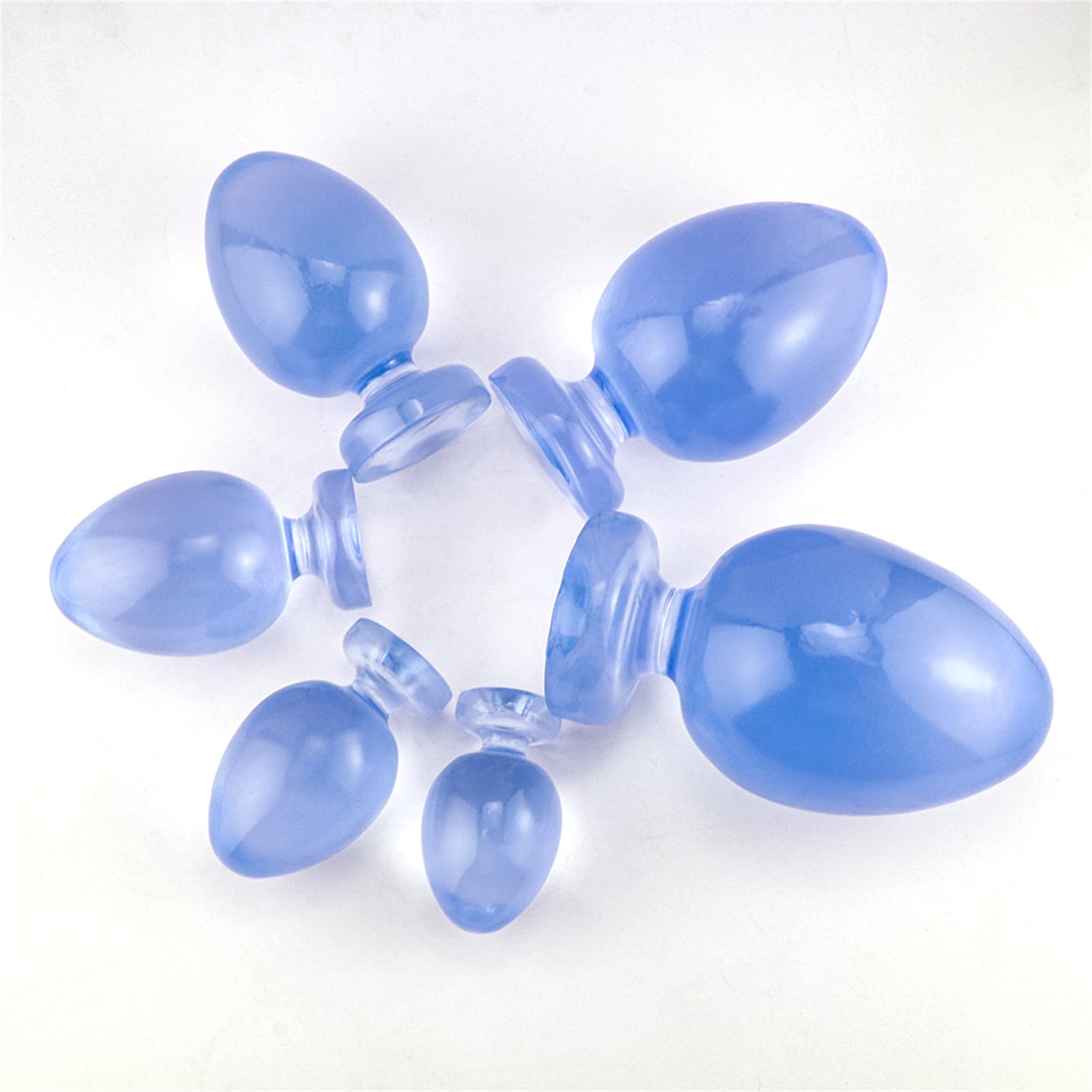 Blue Anal Plug with Suction Cup - 6 Size Waterproof Anal Training Kit for Couples & Women | XXL Adult Sex Toy for Beginners & Advanced Play - Perfect for Solo & Partnered Use