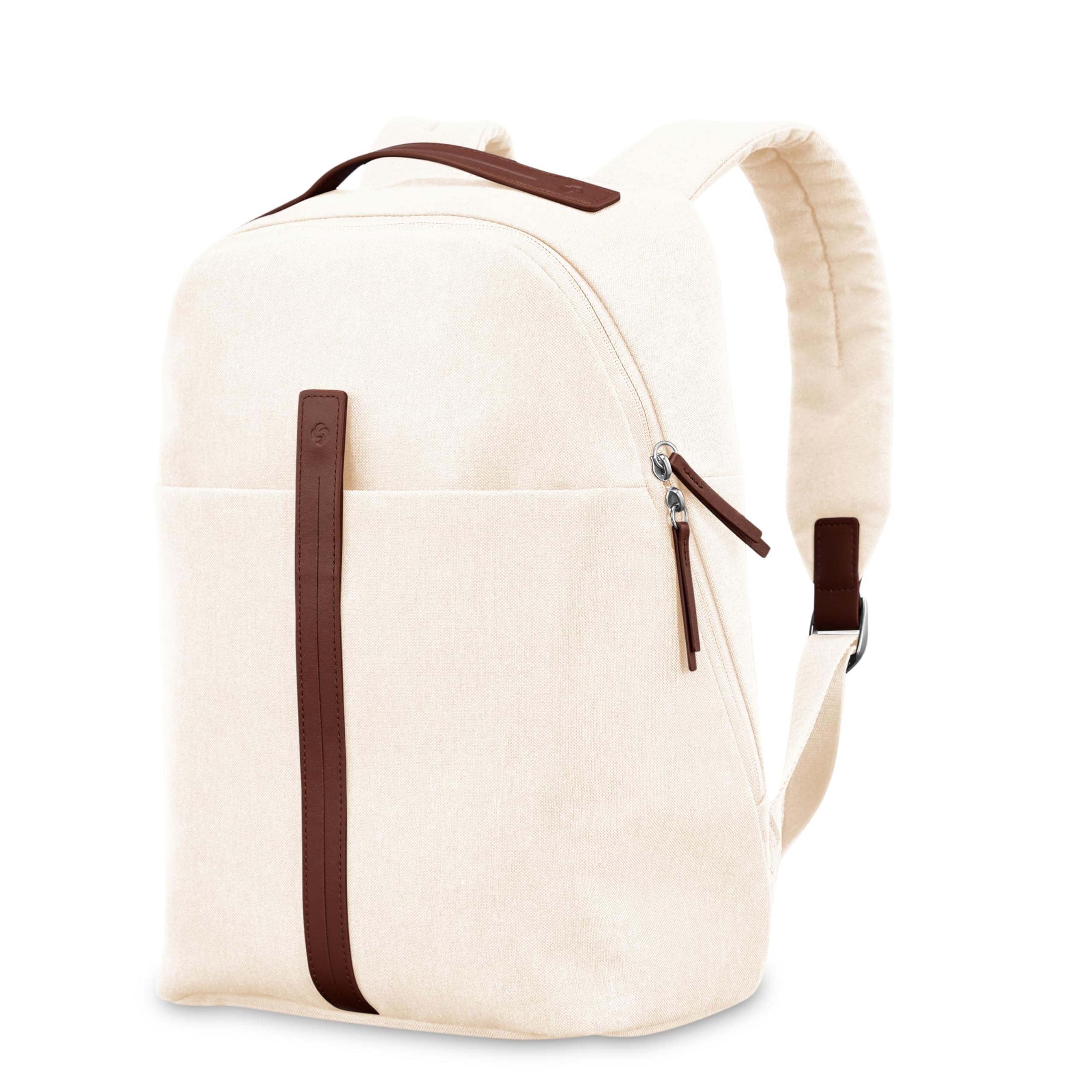Samsonite Virtuosa Carry-On Travel Backpack with Padded Laptop Sleeve, Water-Resistant & Lightweight, Perfect for Business Trips & Air Travel, Off White